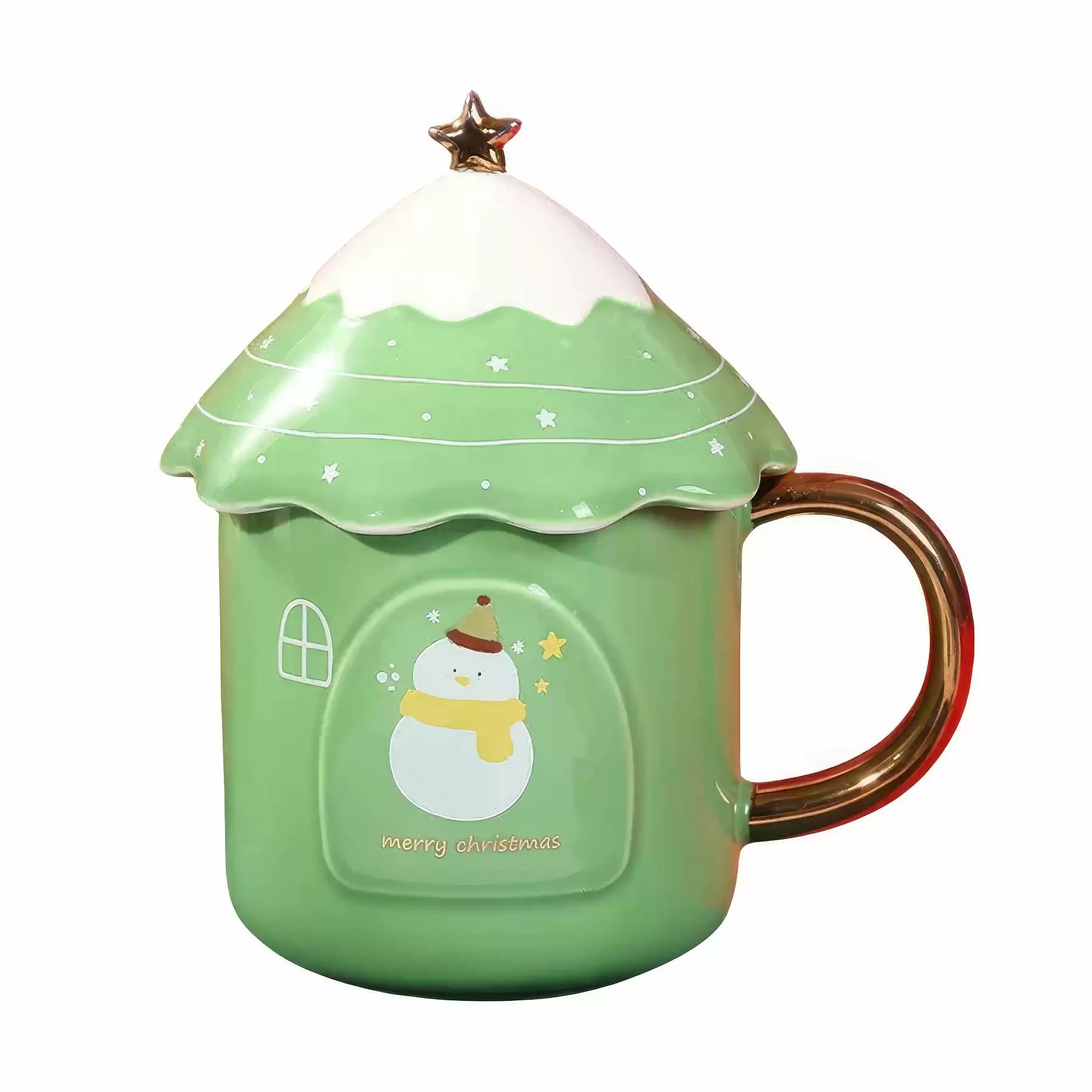 Christmas Tree Shaped Coffee Ceramic Mug - Image 2