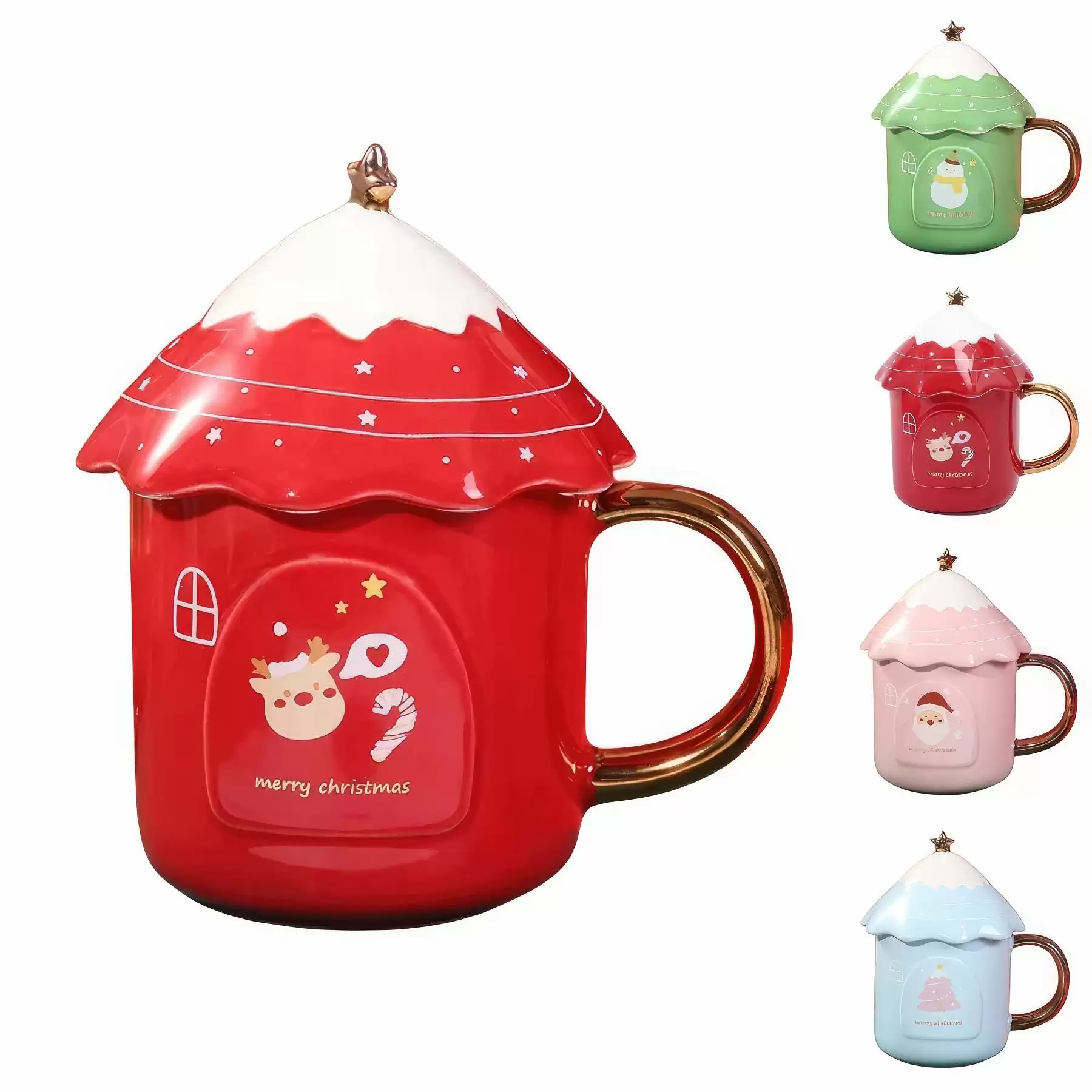 Christmas Tree Shaped Coffee Ceramic Mug