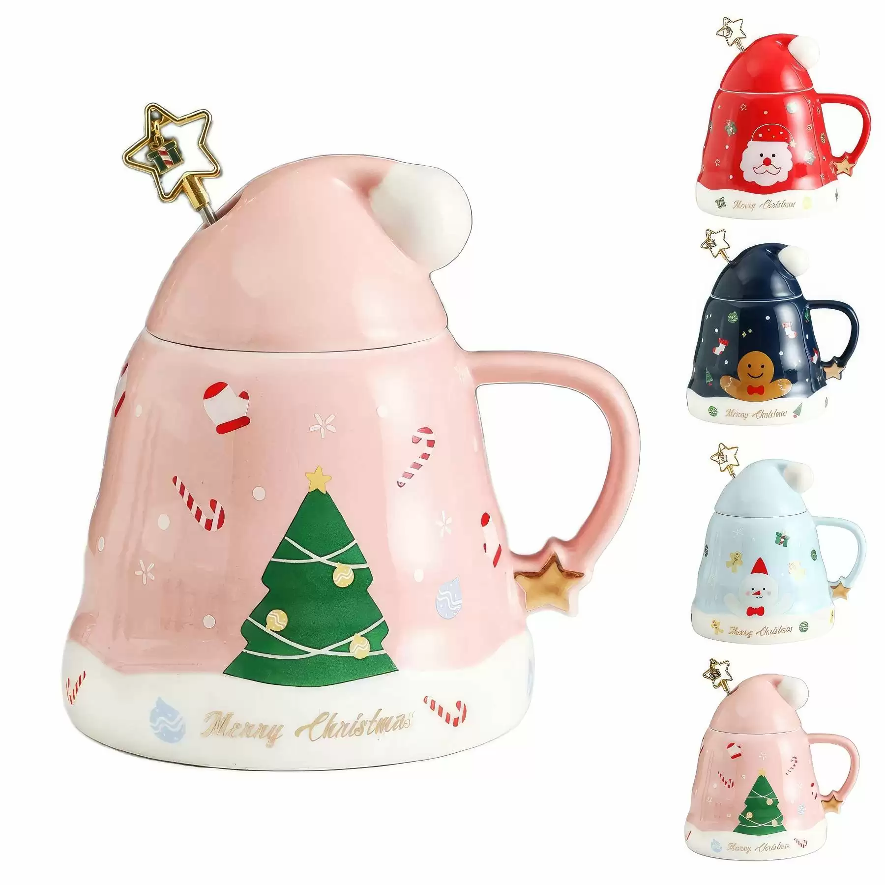 Christmas Hat Shaped Coffee Ceramic Mug