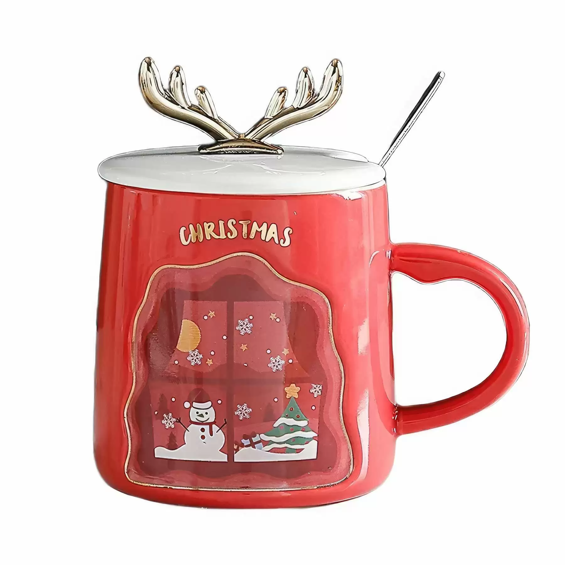 Christmas Antlers Shaped Coffee Ceramic Mug - Image 2