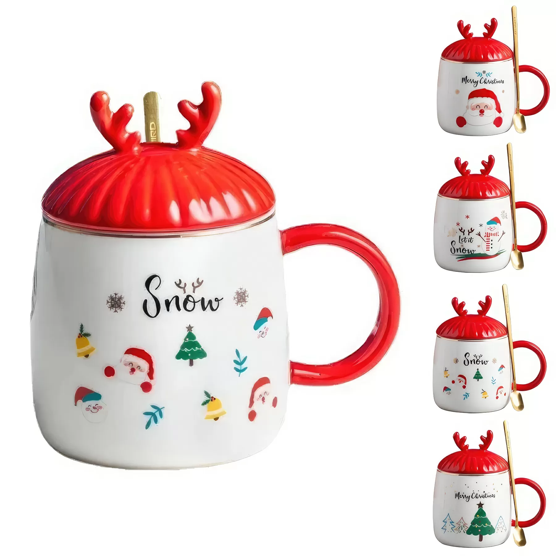 Christmas Antlers Shaped Coffee Ceramic Mug