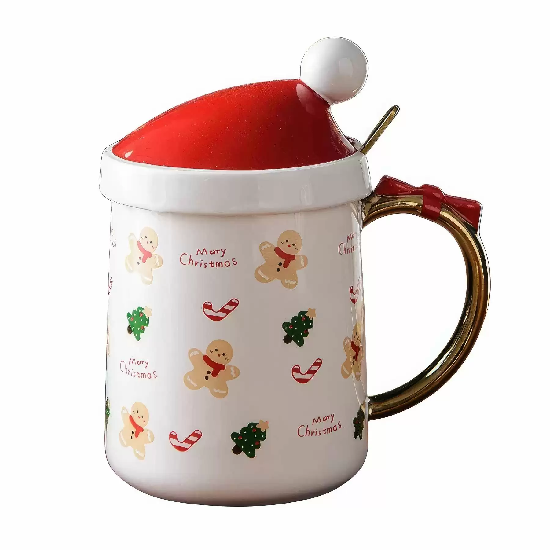 Christmas Hat Shaped Coffee Ceramic Mug - Image 2