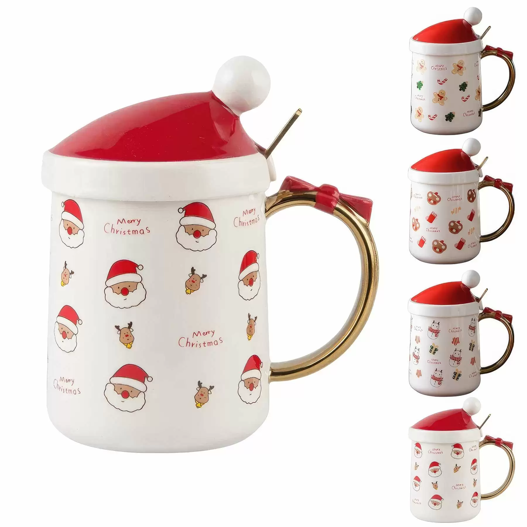 Christmas Hat Shaped Coffee Ceramic Mug
