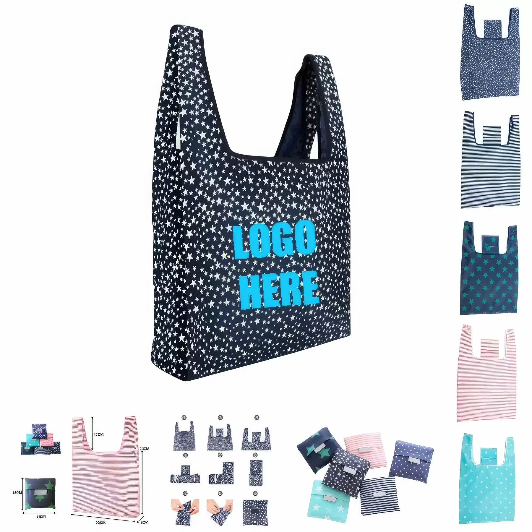 Custom Folding Oxford Fabric Shopping Bag