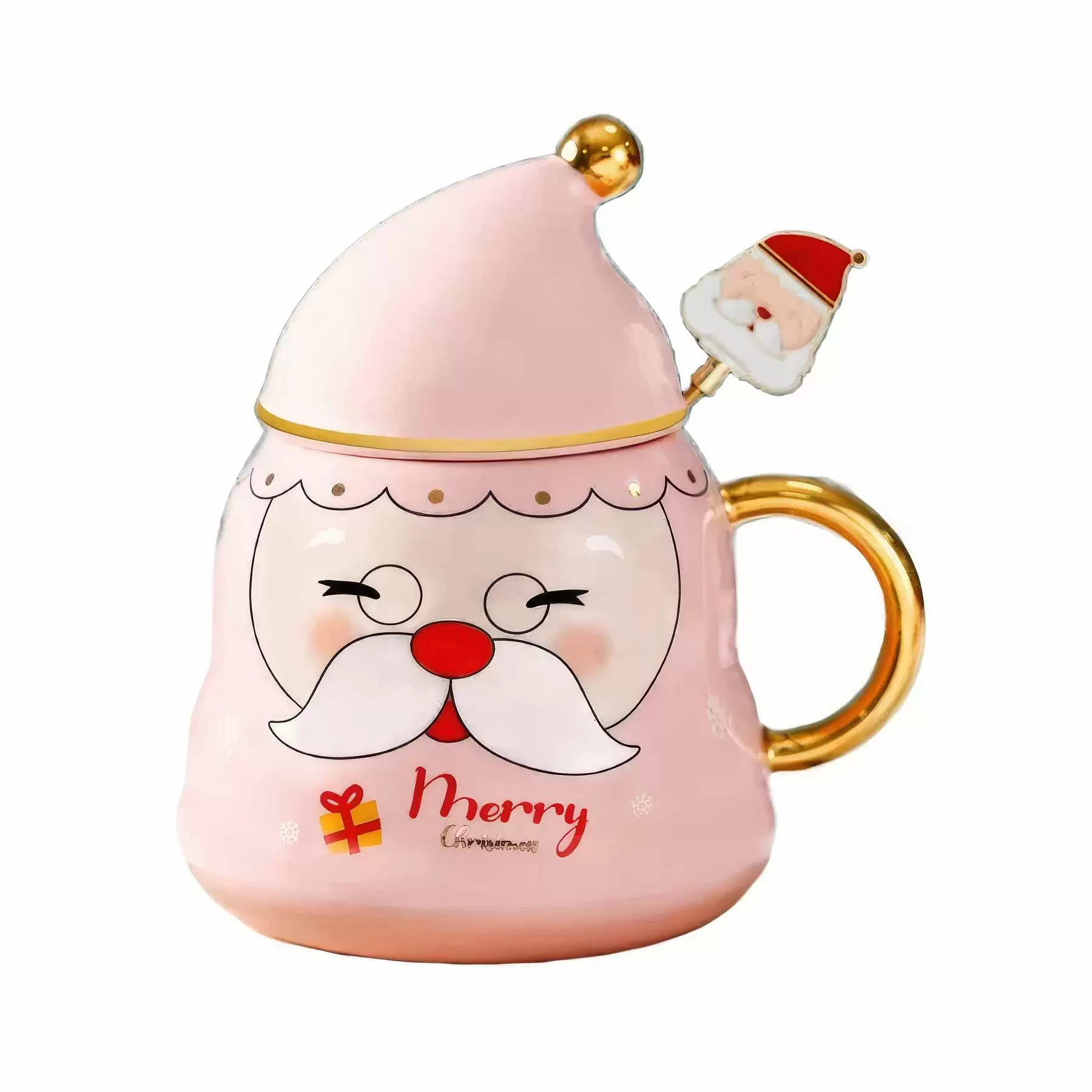 Christmas Hat Shaped Coffee Ceramic Mug - Image 2