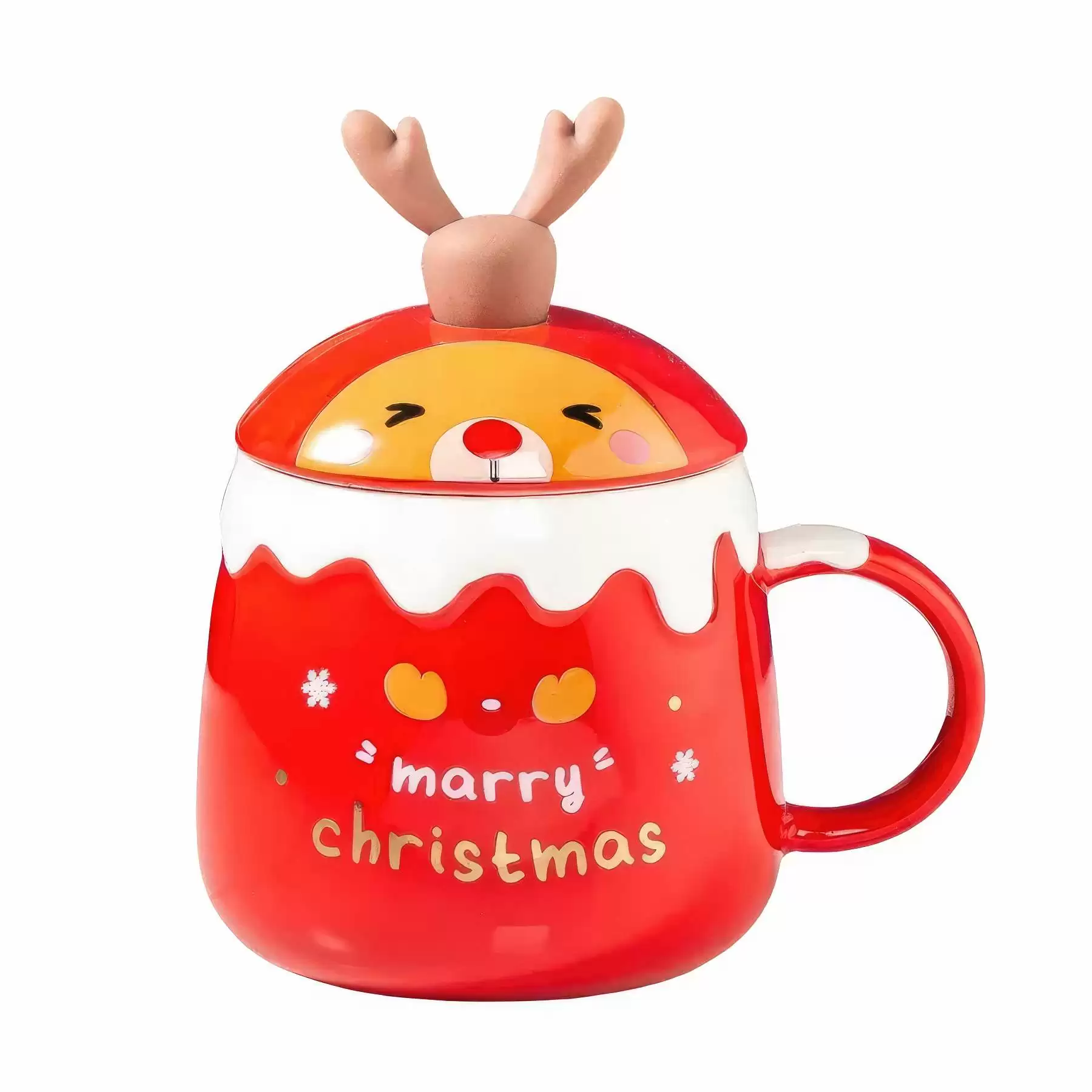 Christmas Antlers Shaped Coffee Ceramic Mug - Image 2