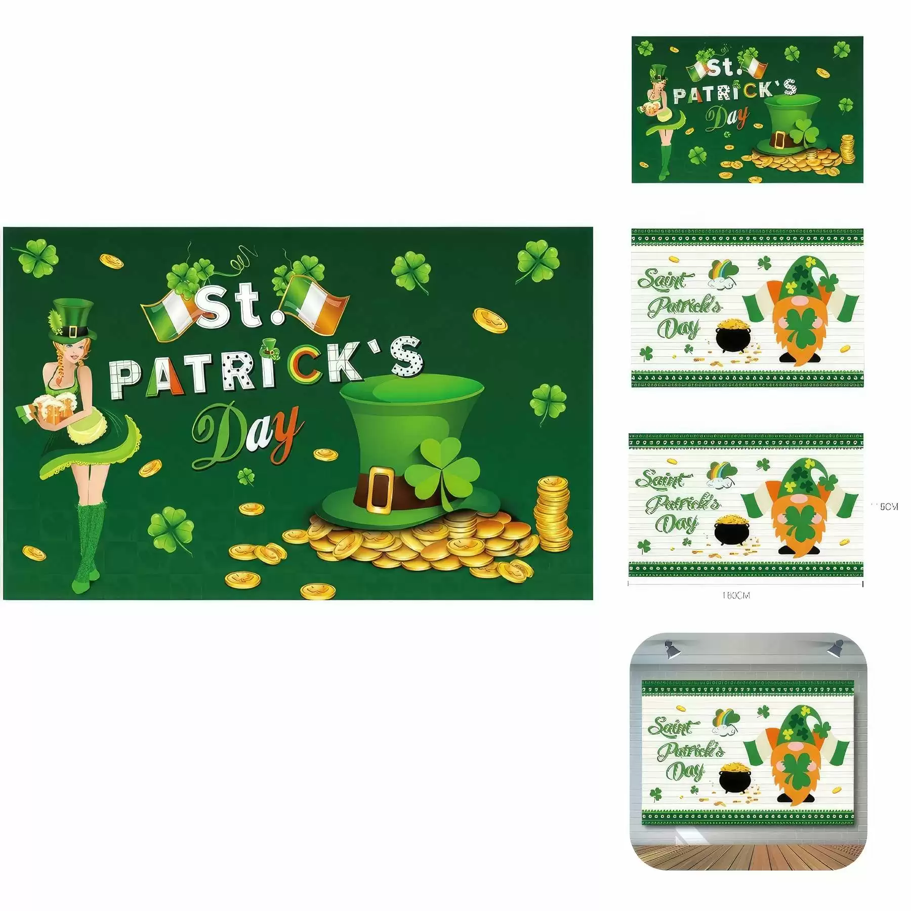 St. Patrick's Day Banner Backdrop Decorations