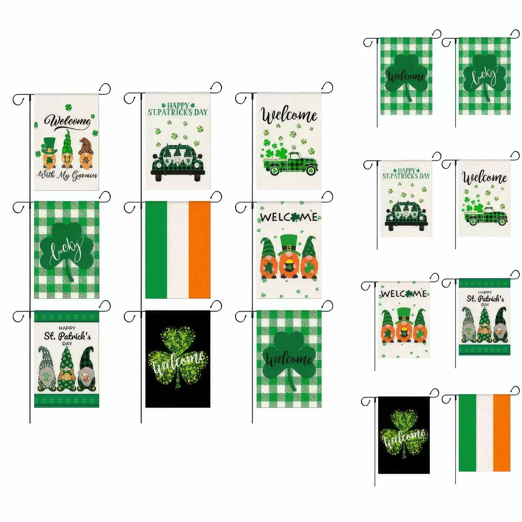 Happy St Patricks Day House Garden Flags