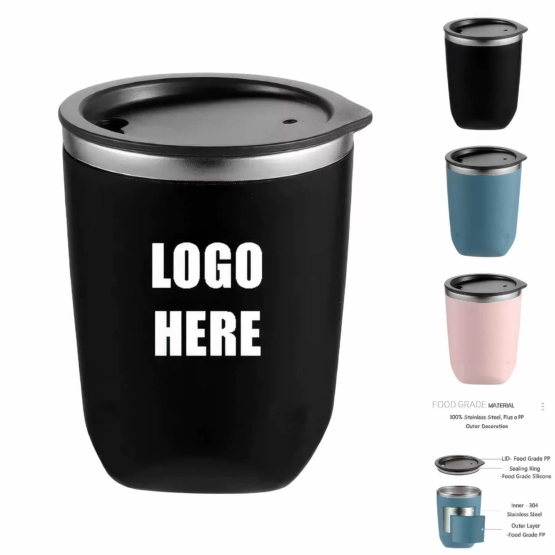 Custom 10 oz Stainless Steel Travel Coffee Mug