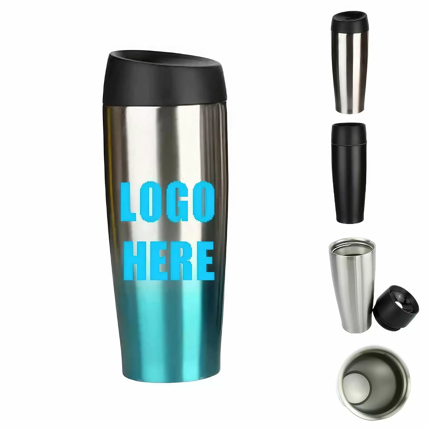 Custom 15 oz Stainless Steel Travel Coffee Mug