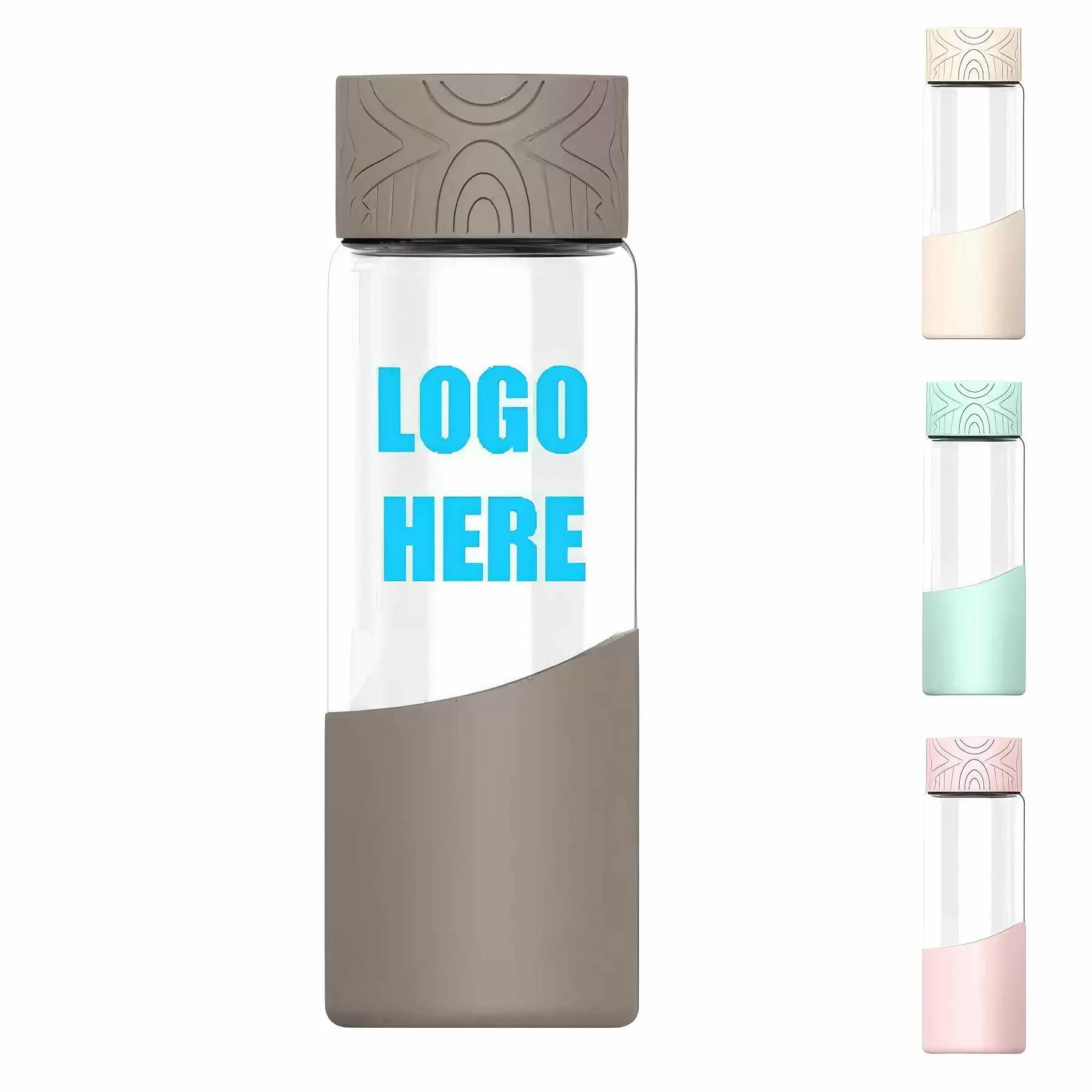 Custom 12 oz High-strength Borosilicate Glass Water Bottle