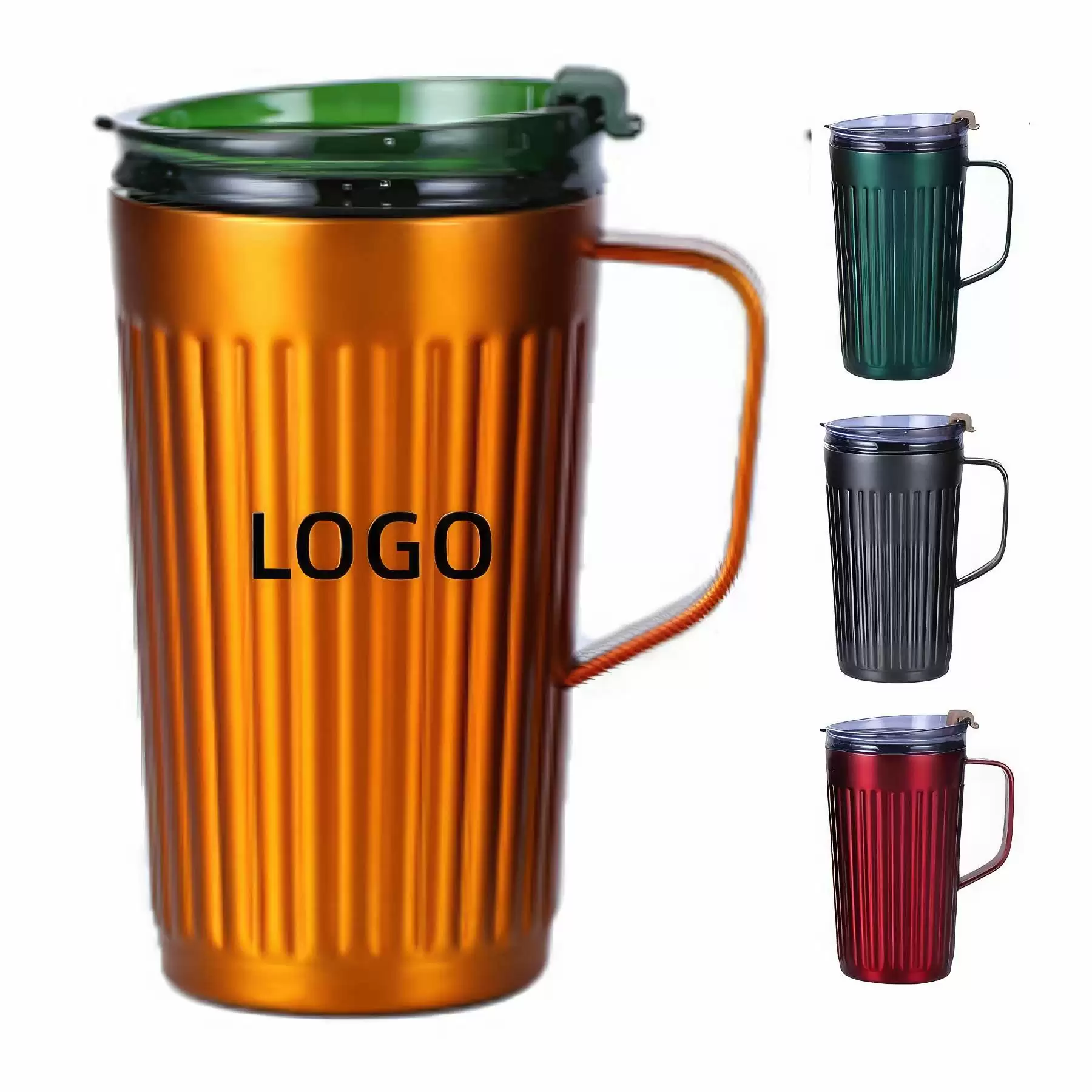 Custom 12oz Stainless Steel Travel Tumbler With Handle