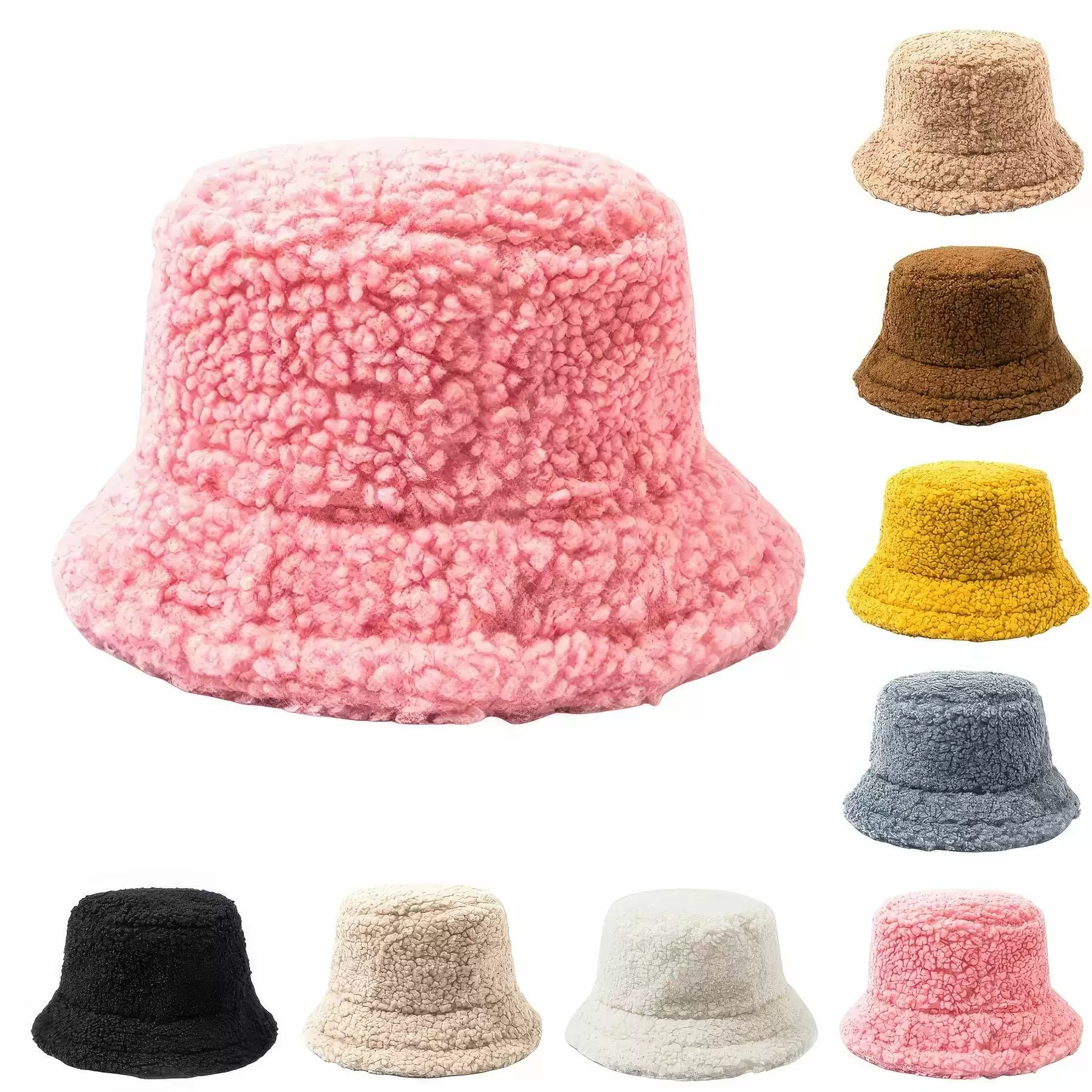 Lambs Wool Bucket Hat for Womens & Cute Girls