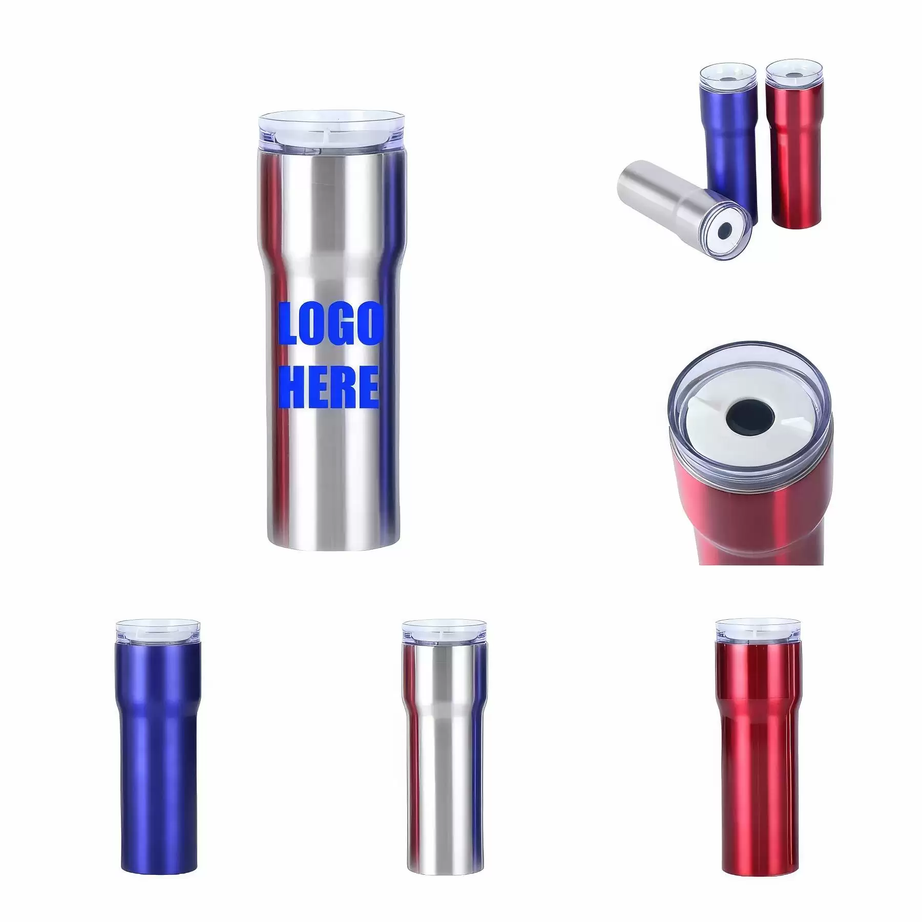 Custom 18 oz Stainless Steel Travel Coffee Tumbler With Lid