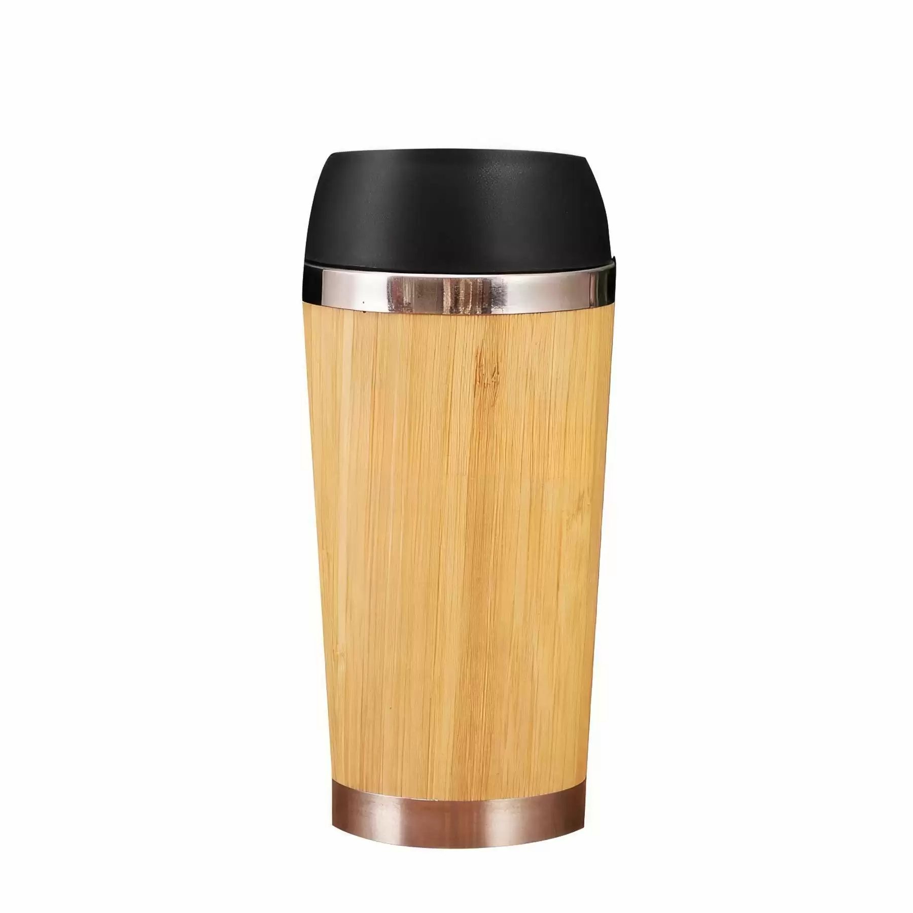 Custom 14 oz Insulated Bamboo Travel Tumbler With Lid - Image 2