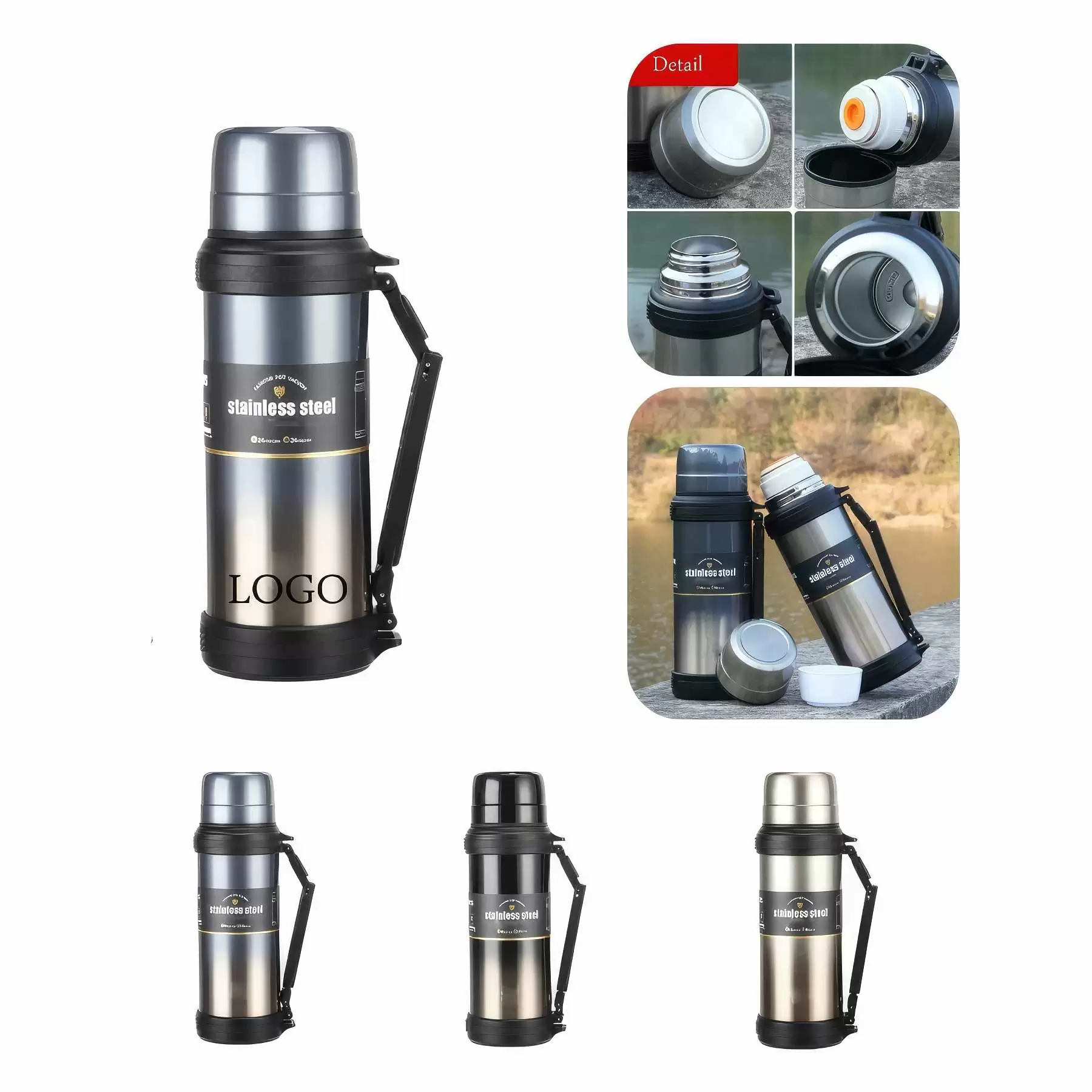 Custom Gift Stainless Steel Picnic & Travel Vacuum Bottle