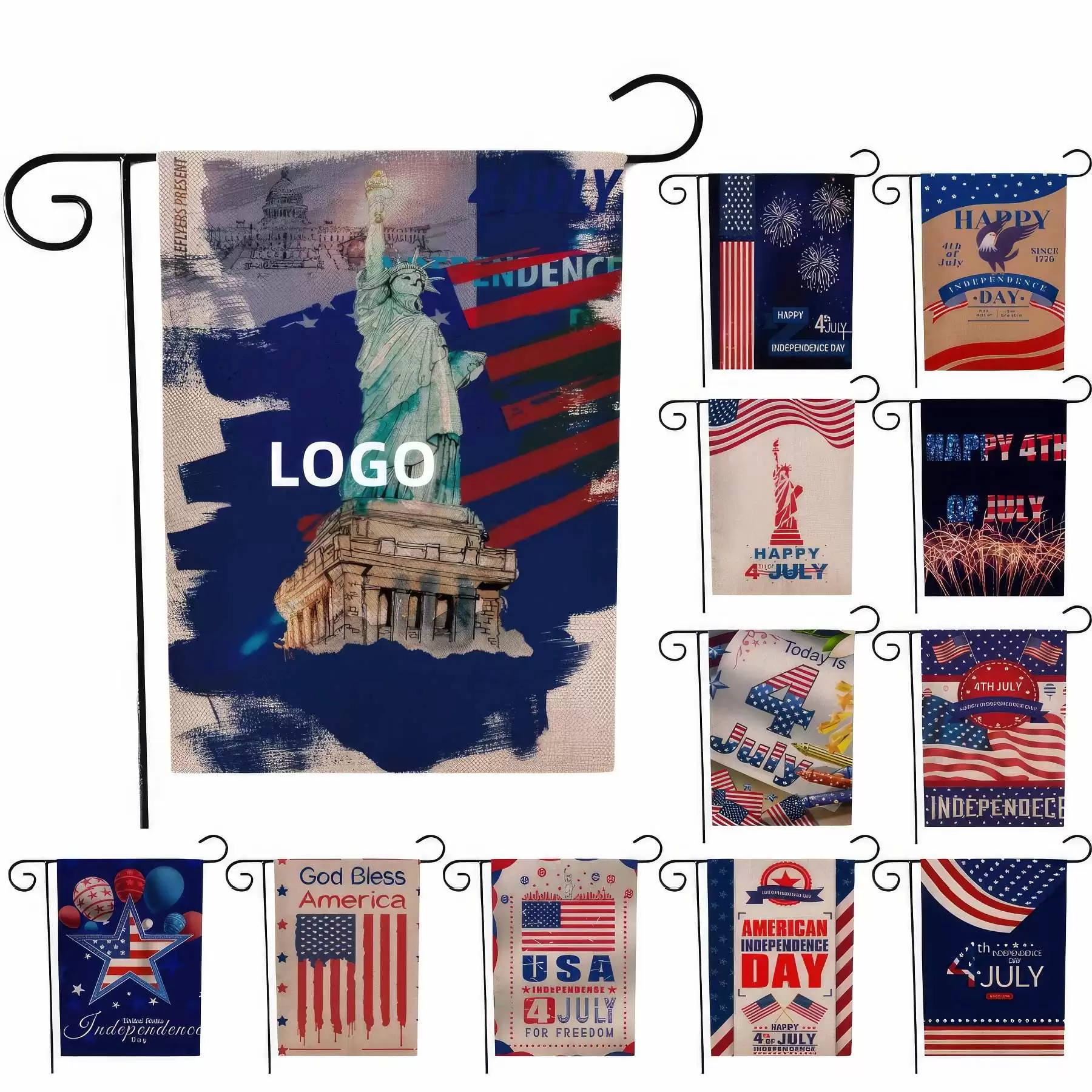 Independence Day Yard Outdoor Garden Flags