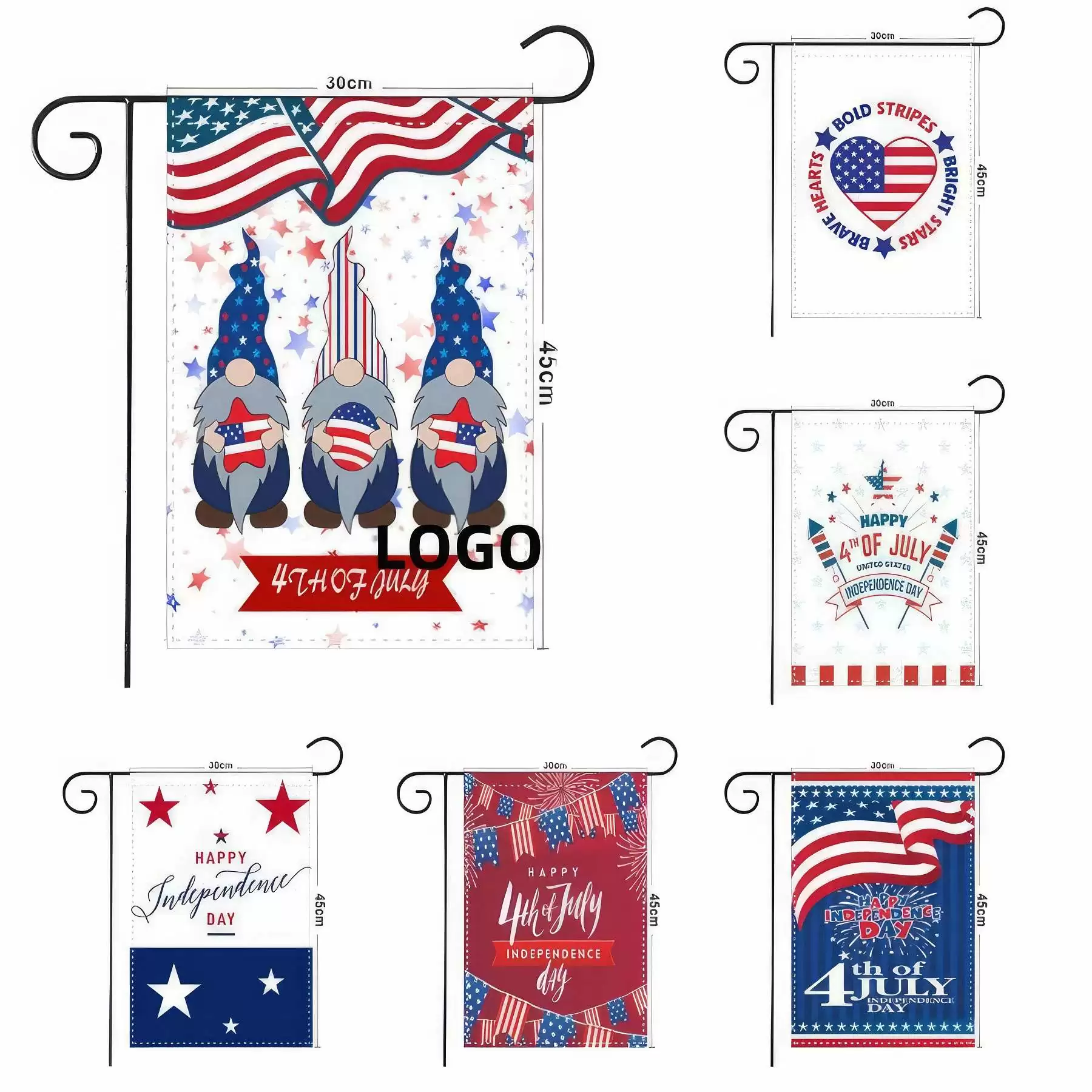 Independence Day Yard Outdoor Garden Flags