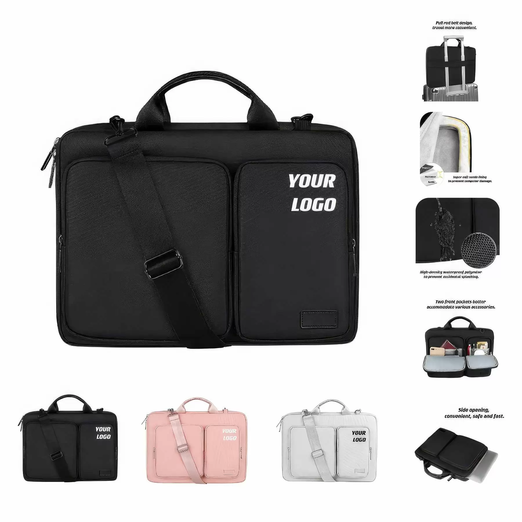 Custom Laptop Briefcase & Computer Messenger Bag