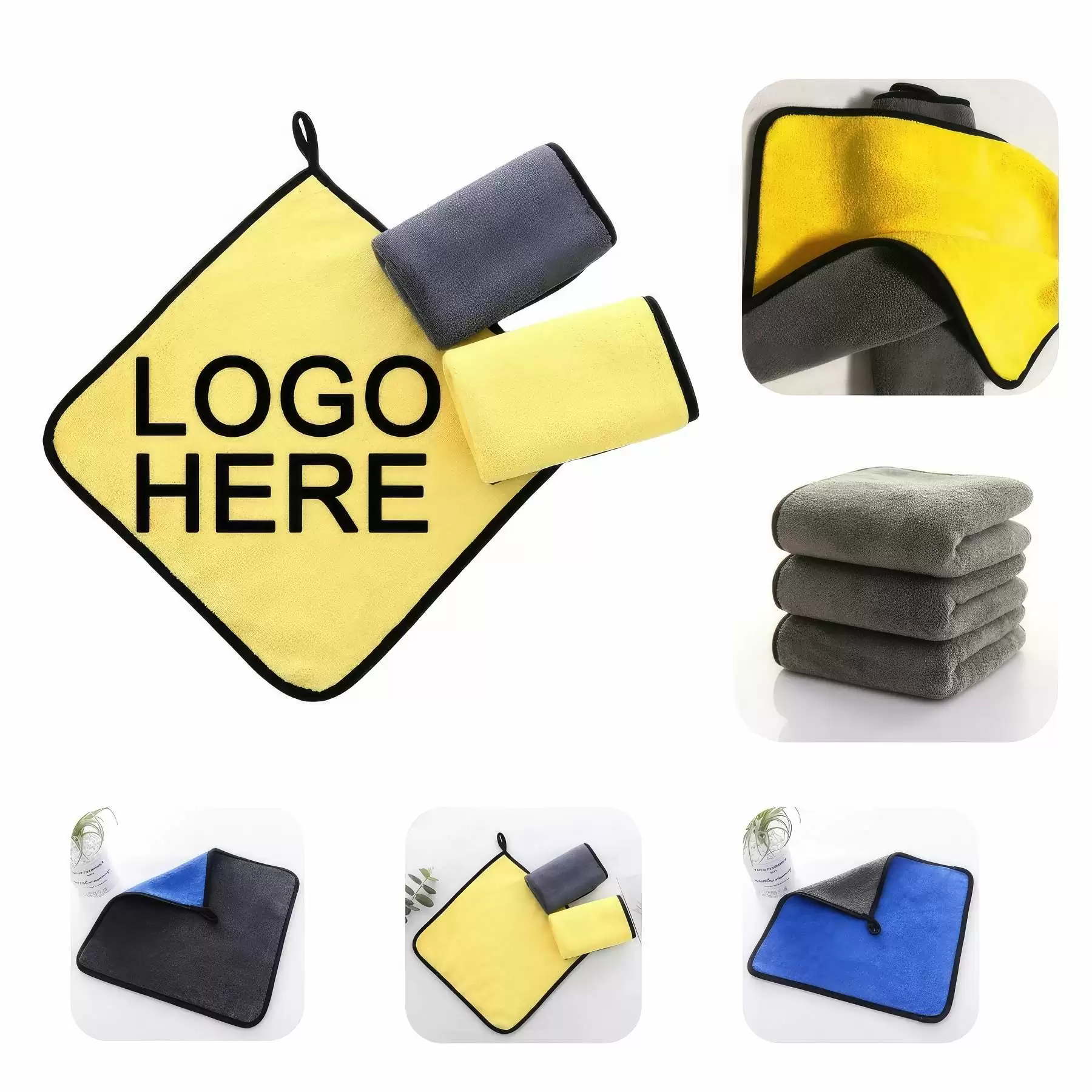 Custom Gift Coral Fleece Car Cleaning Washing Towel