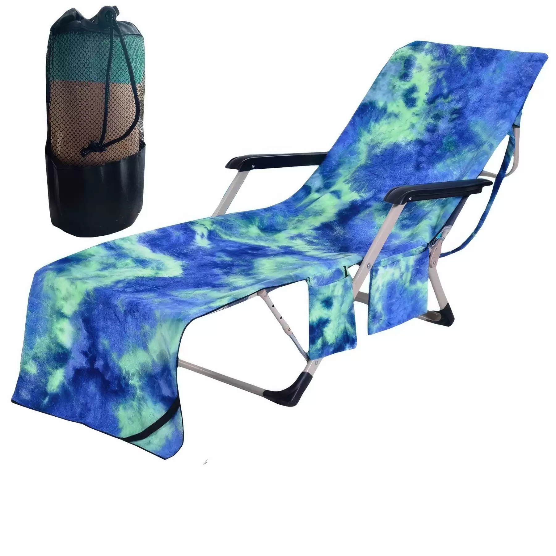 Custom Gift Outdoor & Beach Lounge Chair Cover Towel - Image 2