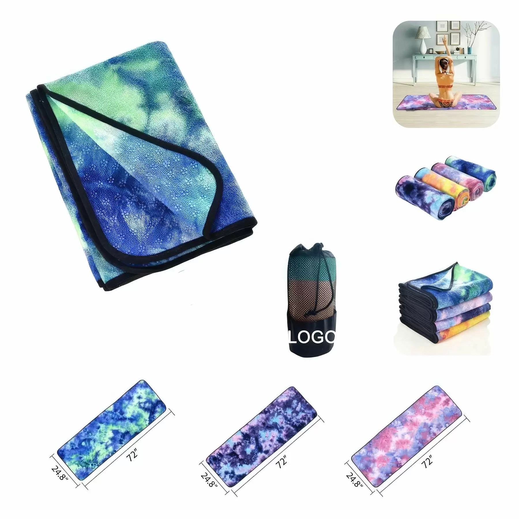 Custom Gift Fitness & Yoga Home Workout Towel - Anti Skid