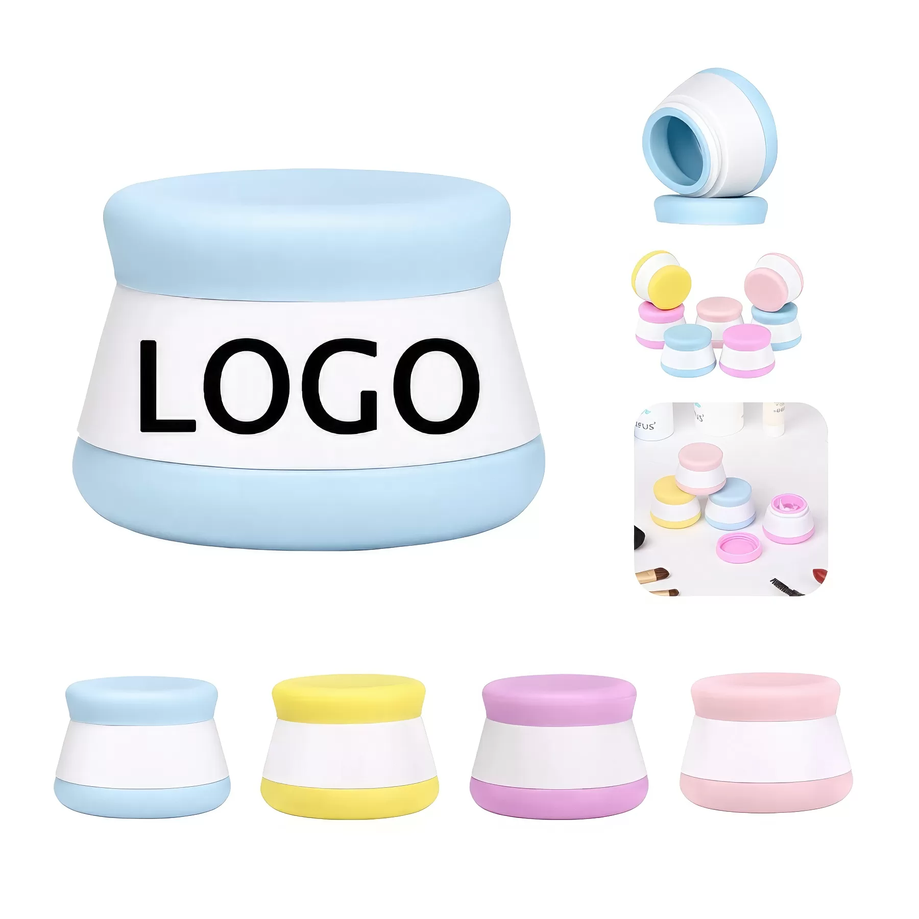 Refillable Travel Cream Jar & Toiletry Jewelry Container