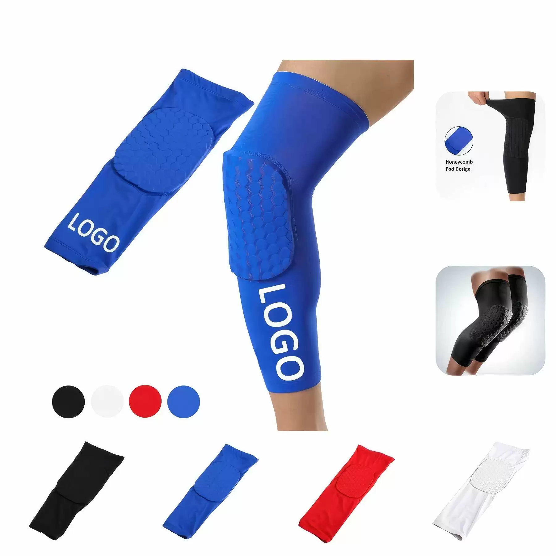 Custom Knee Brace Pad & Support Compression Leg Sleeve