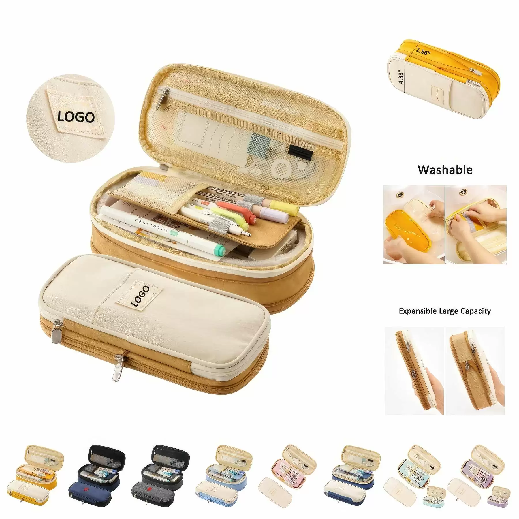 Pencil Case & Pen Holder Pouch - School Storage Organizer