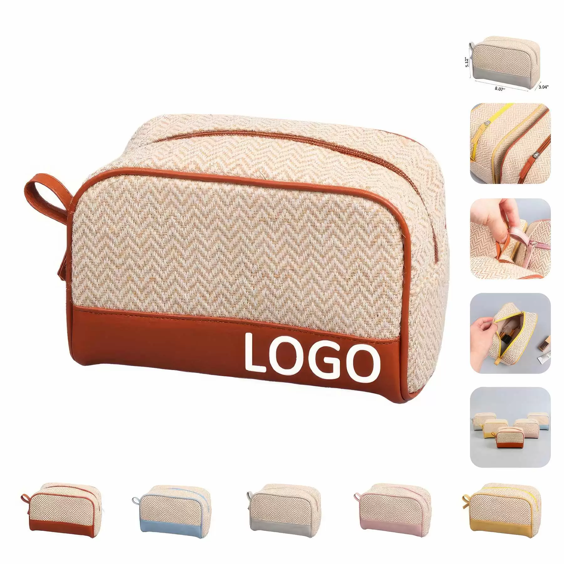 Custom Travel Makeup Organizer Pouch & Cosmetic Toiletry Bag