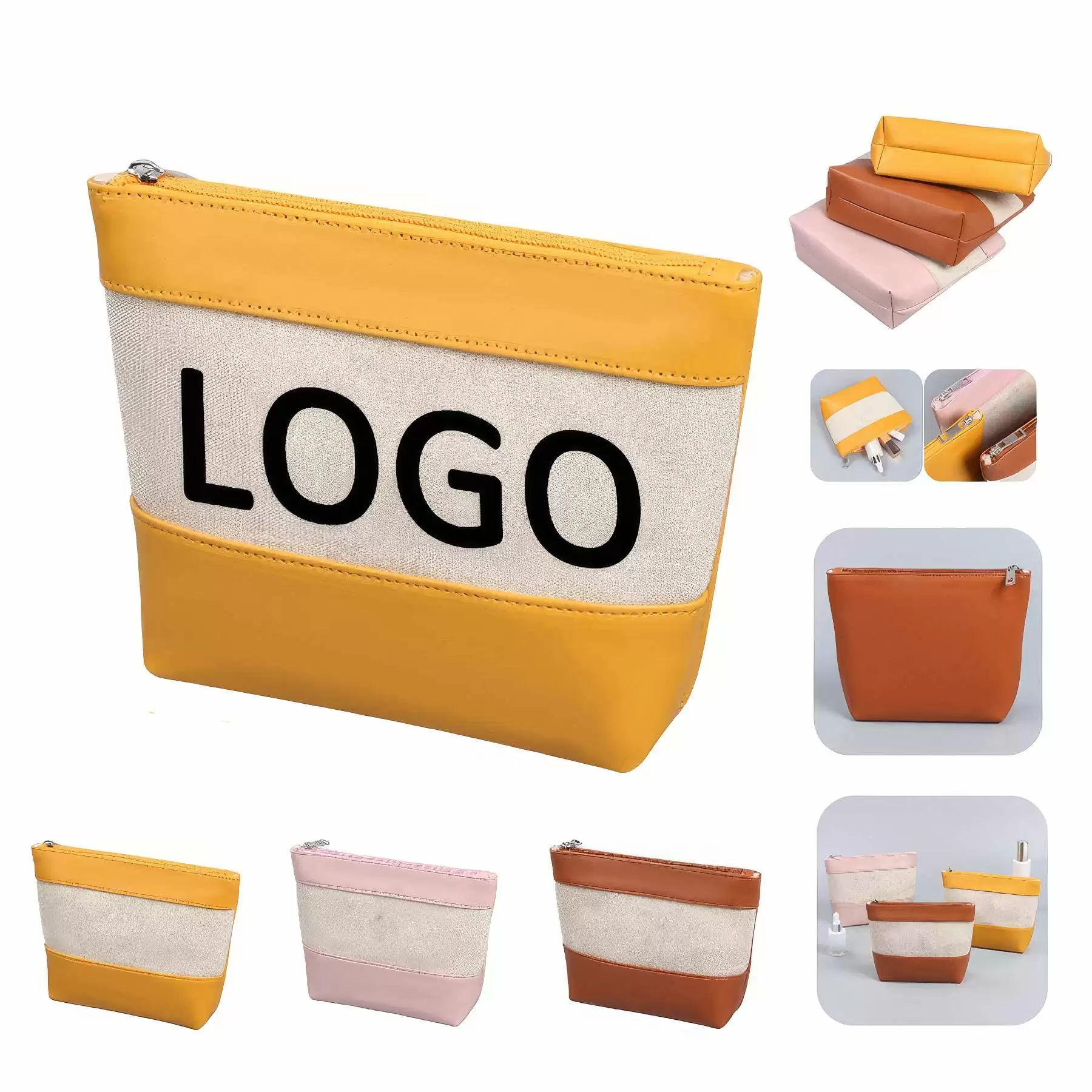 Custom Travel Makeup Organizer Pouch & Cosmetic Toiletry Bag