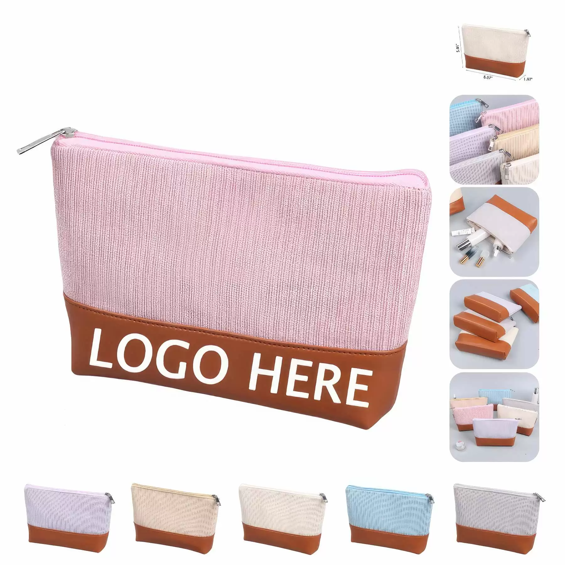 Custom Travel Makeup Organizer Pouch & Cosmetic Toiletry Bag
