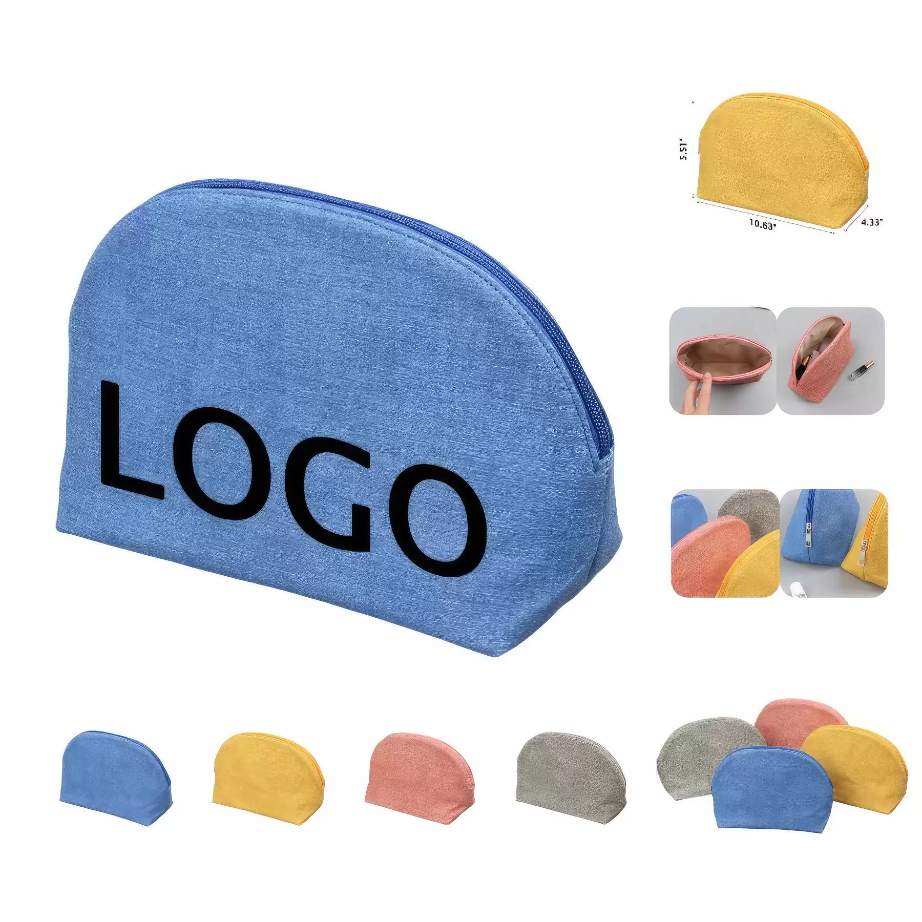 Custom Travel Makeup Organizer Pouch & Cosmetic Toiletry Bag