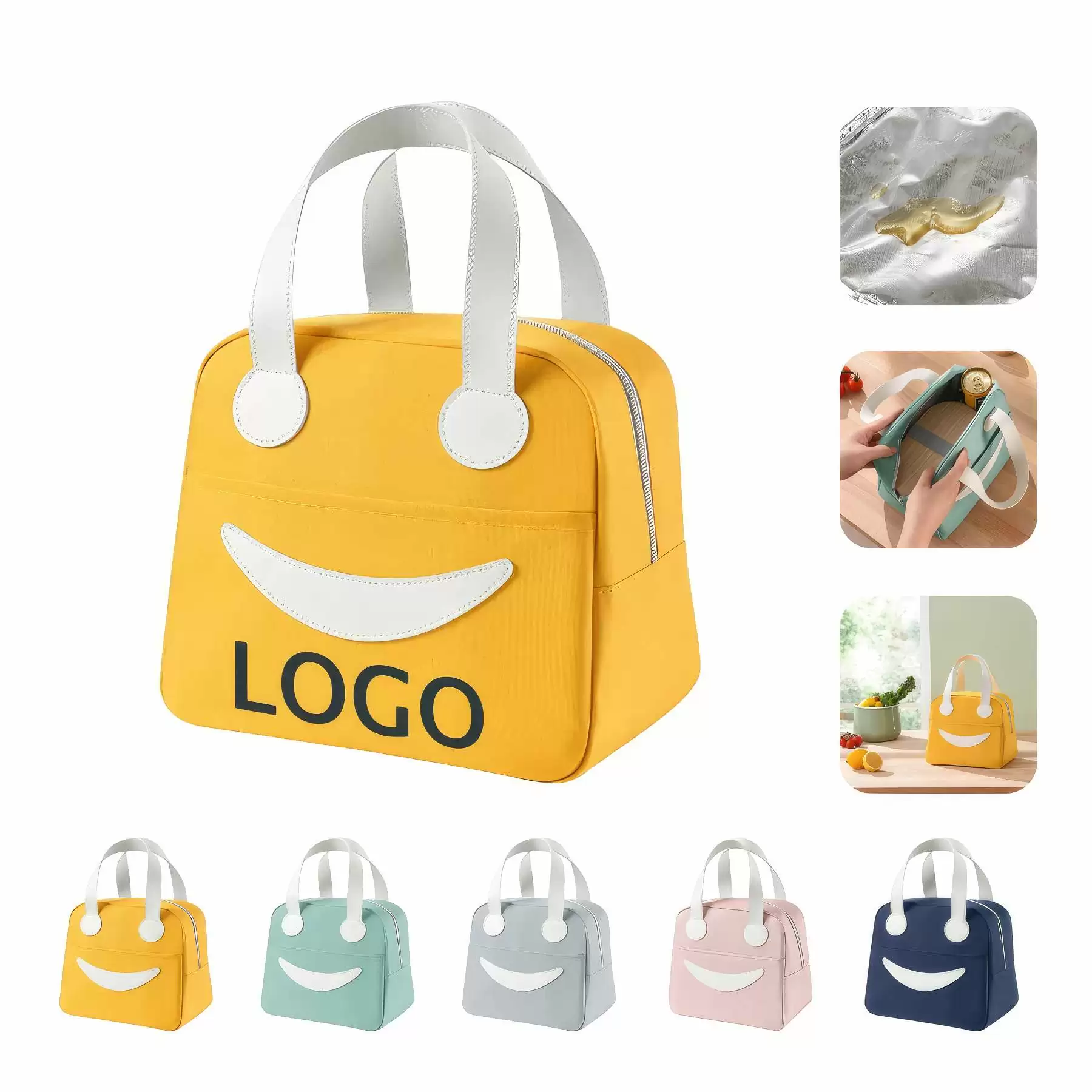 Custom Waterproof Lunch Box & Insulated Reusable Picnic Bag