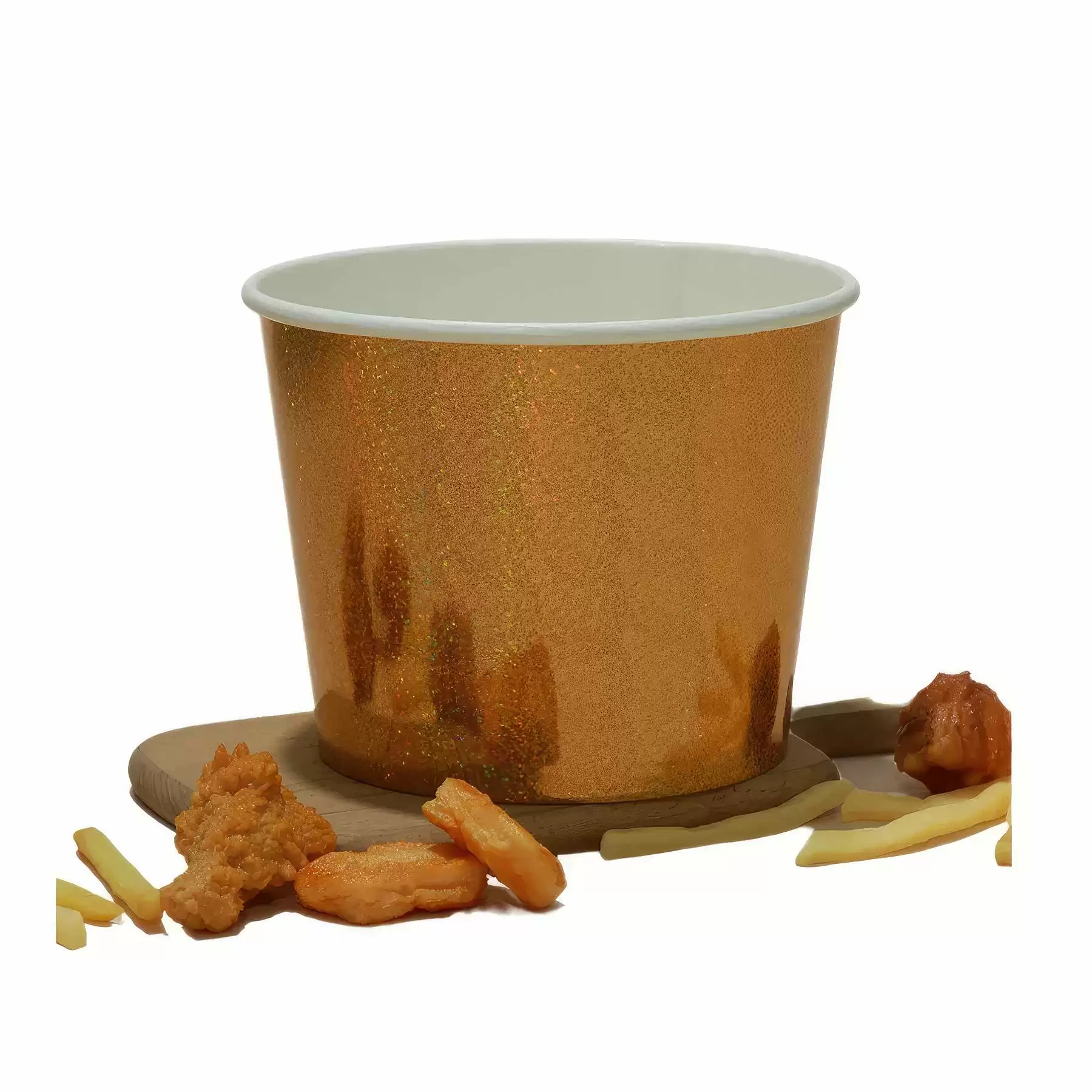 Custom 85/150 oz Chicken Popcorn Snack Food Paper Bucket 150 oz - Image 2