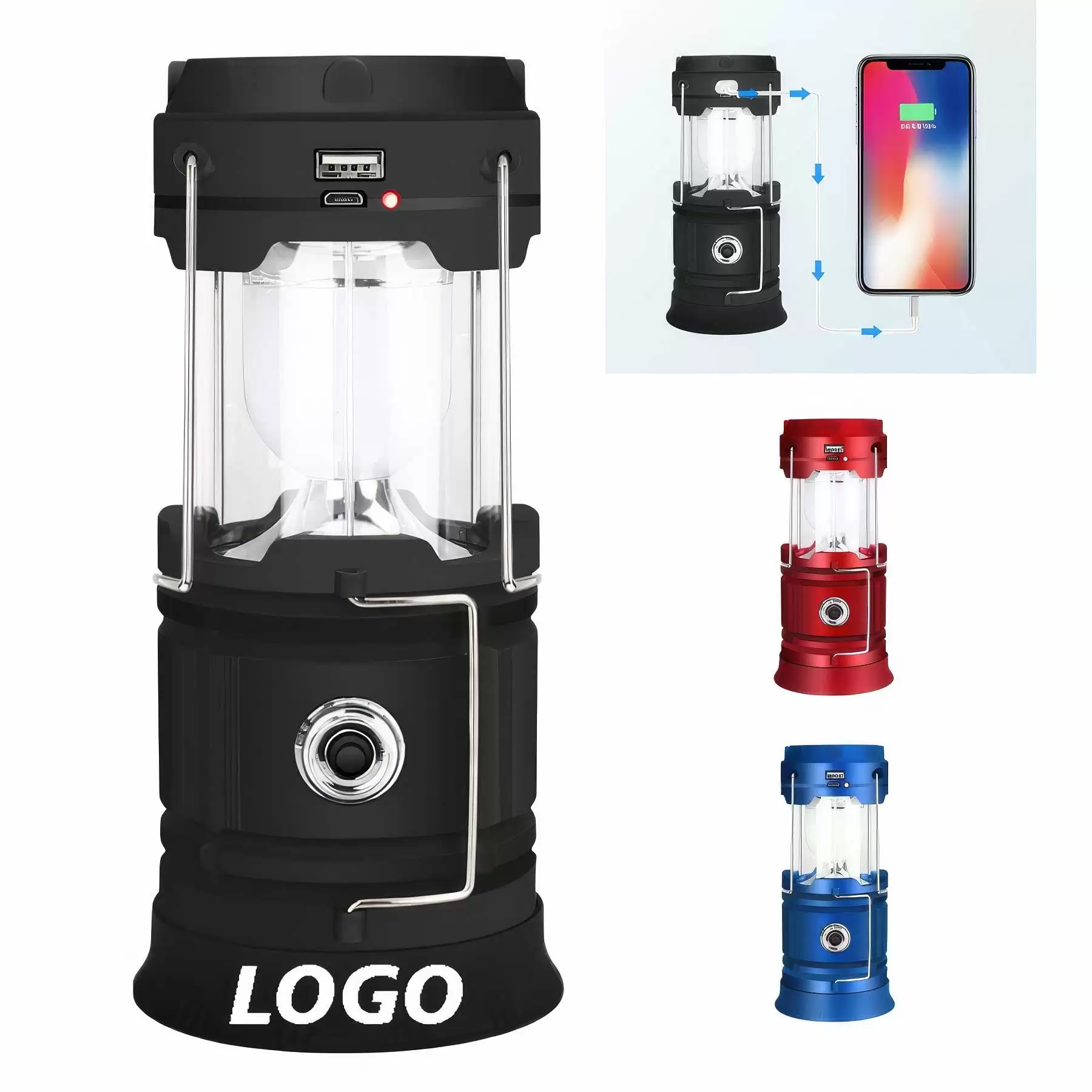 Custom Collapsible Portable LED Camping Lantern