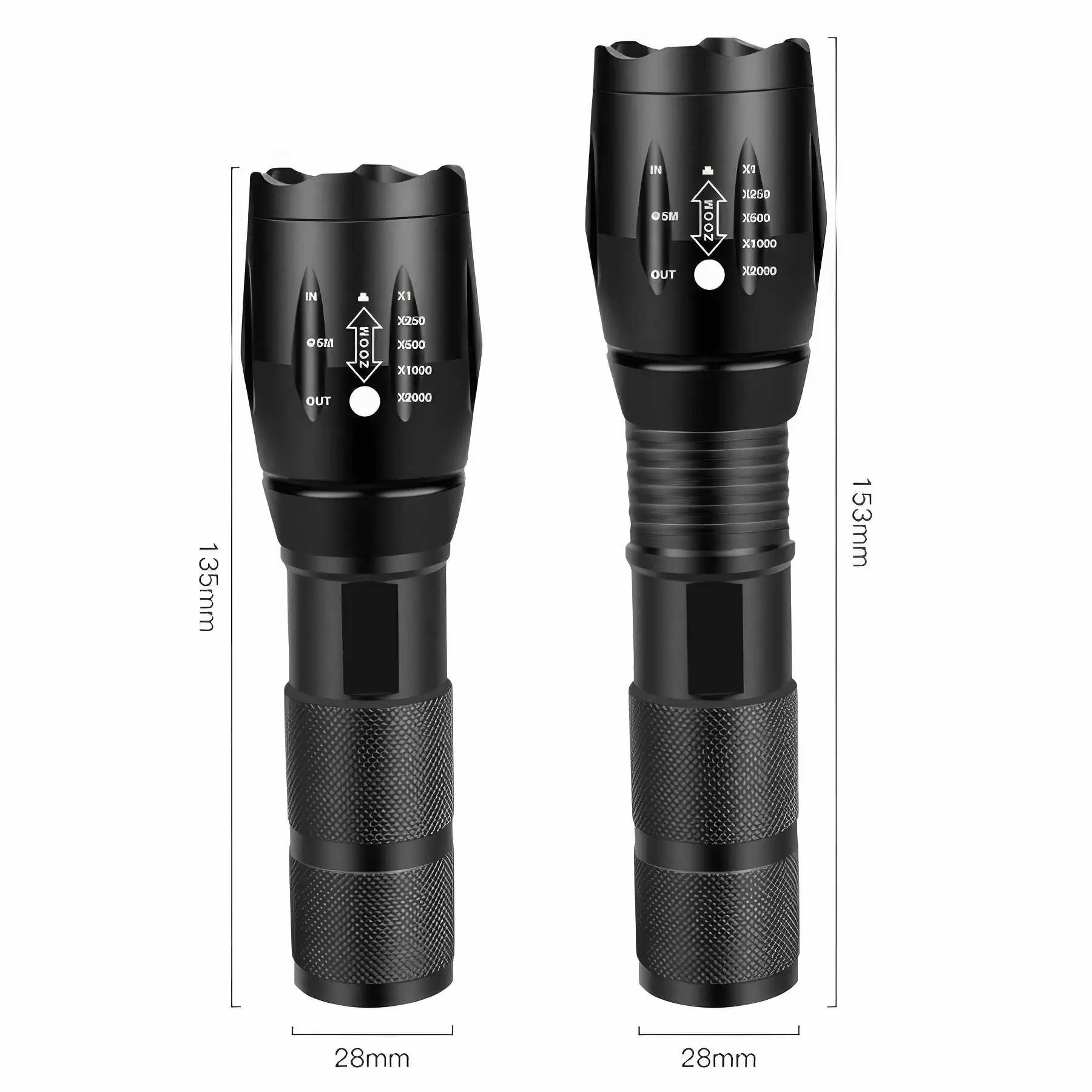 Custom Rechargeable Zoomable Flashlights - Image 2
