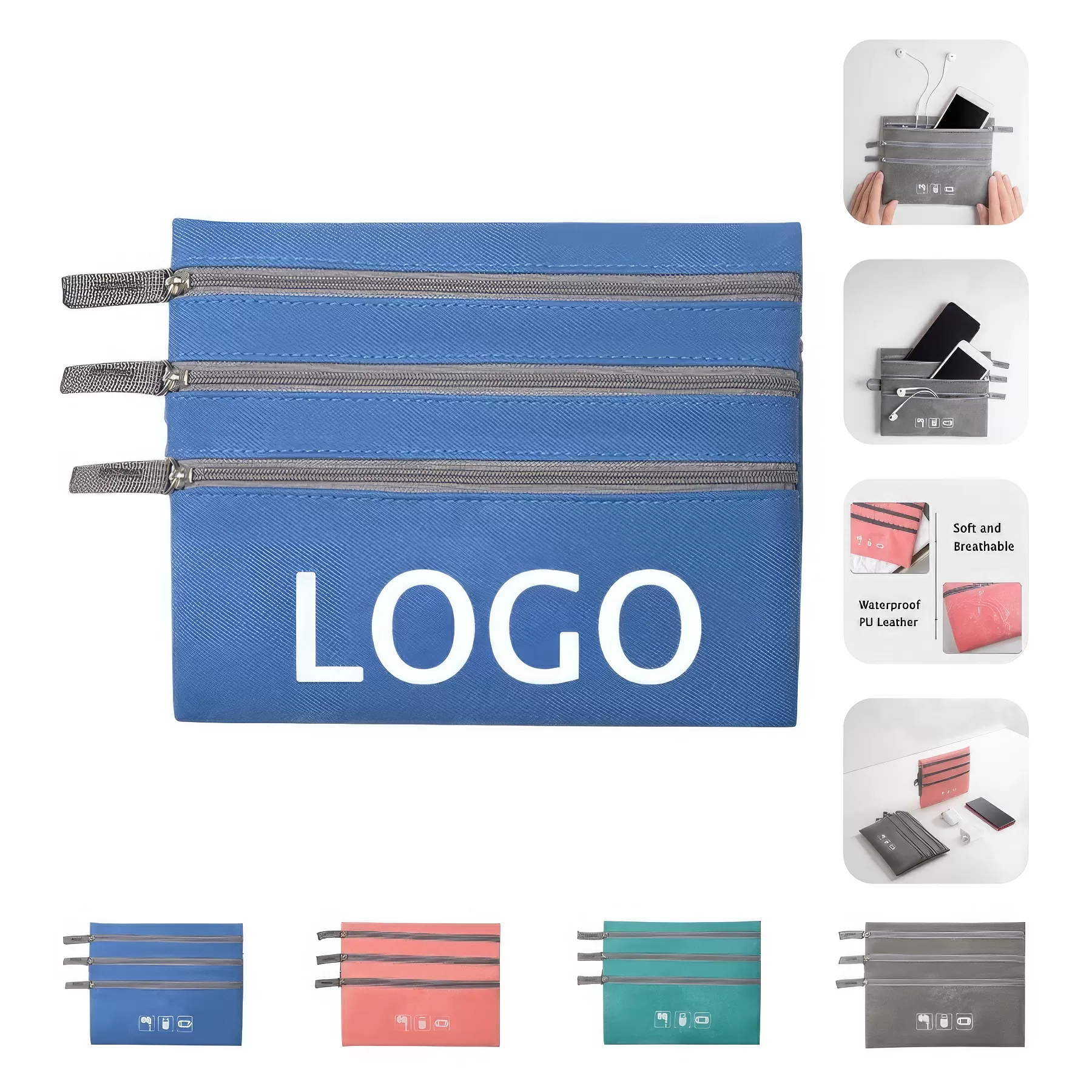 Cable Earbud Travel Organizer Pouch & Phone Flash Disk Bag