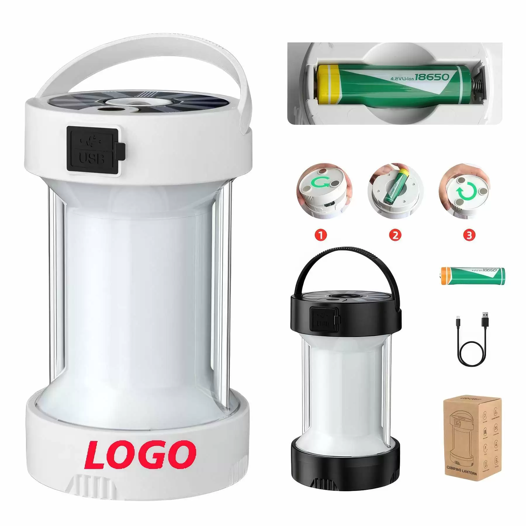 Custom Rechargeable Solar Led Camping Light