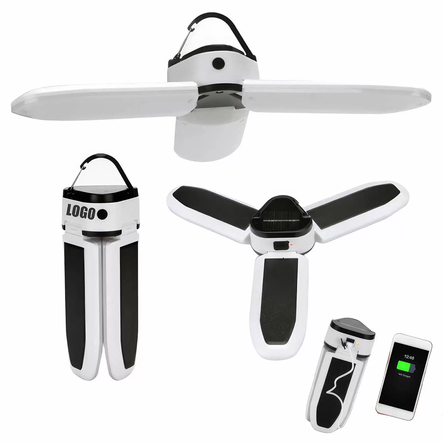 Custom Collapsible Clover Style LED Solar Lantern