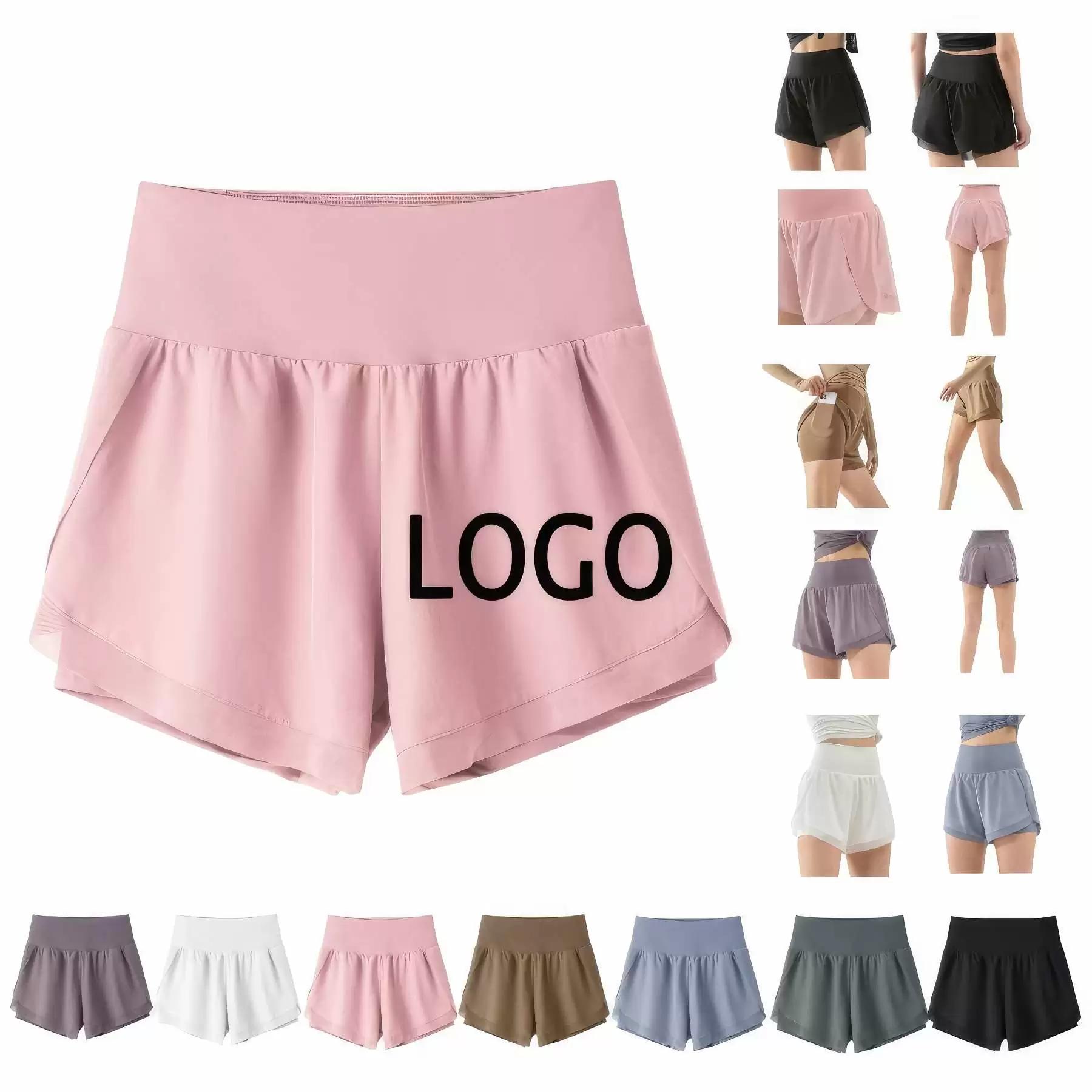 High-Waist Yoga Fitness Shorts Workout Sport Quick Dry Pants