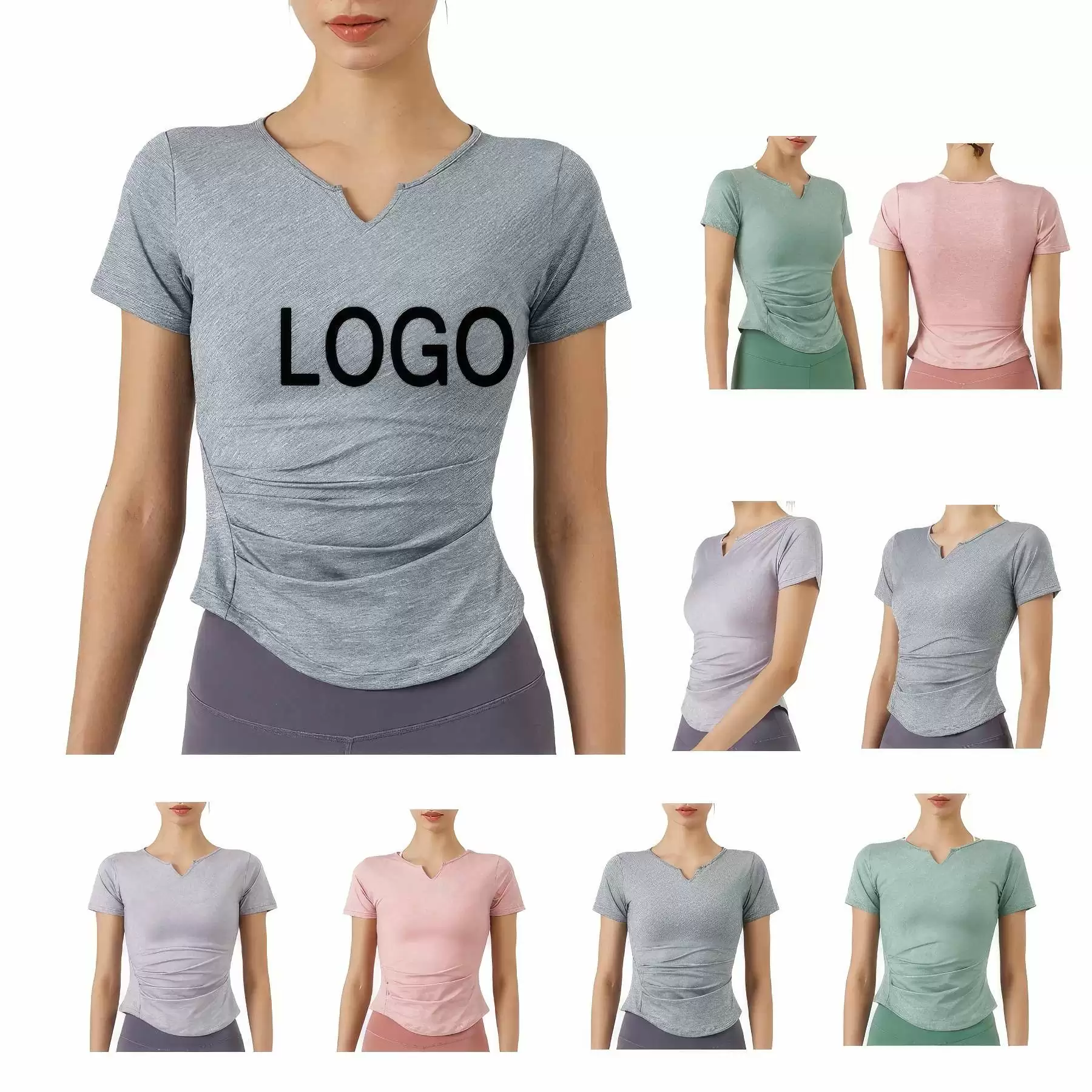 Sport Fitness Workout Quick Dry Yoga Running T-Shirt -Women
