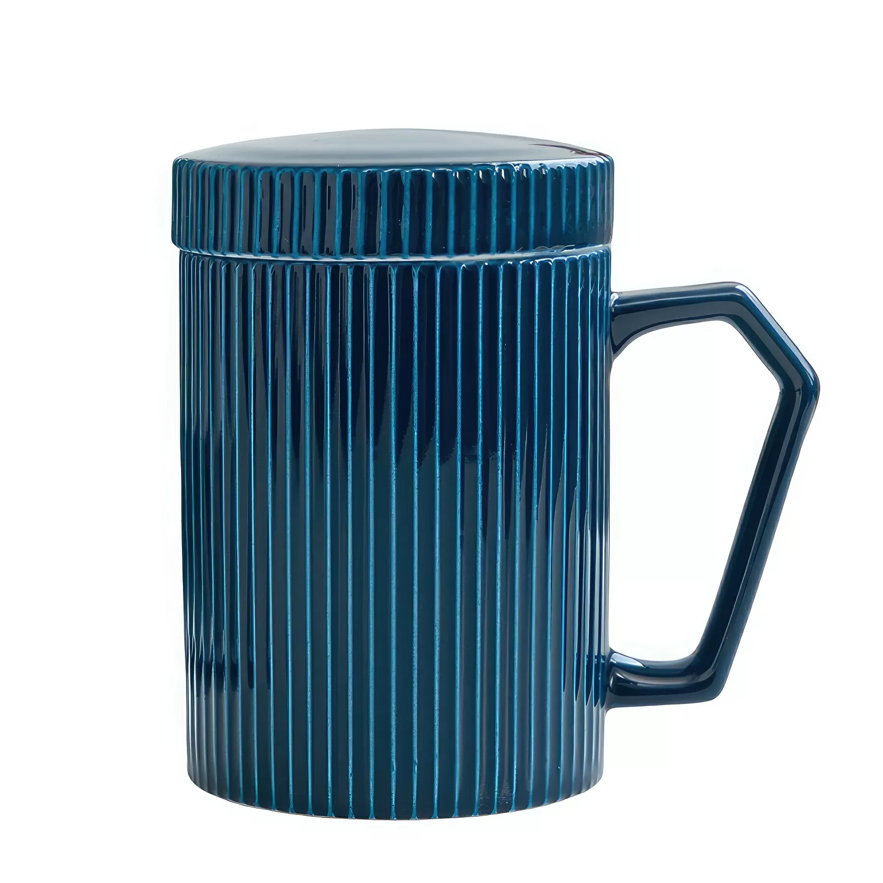 Custom 12 Oz Creative Striped Ceramic Mug - Image 2