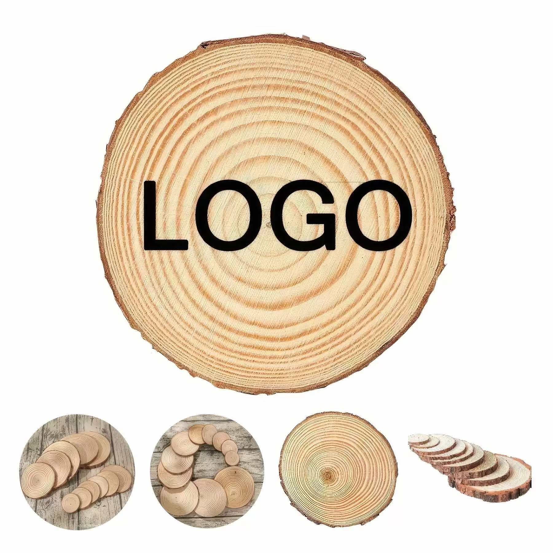 Customized Log Coaster: 5 cm x 5 cm x 0.5 cm