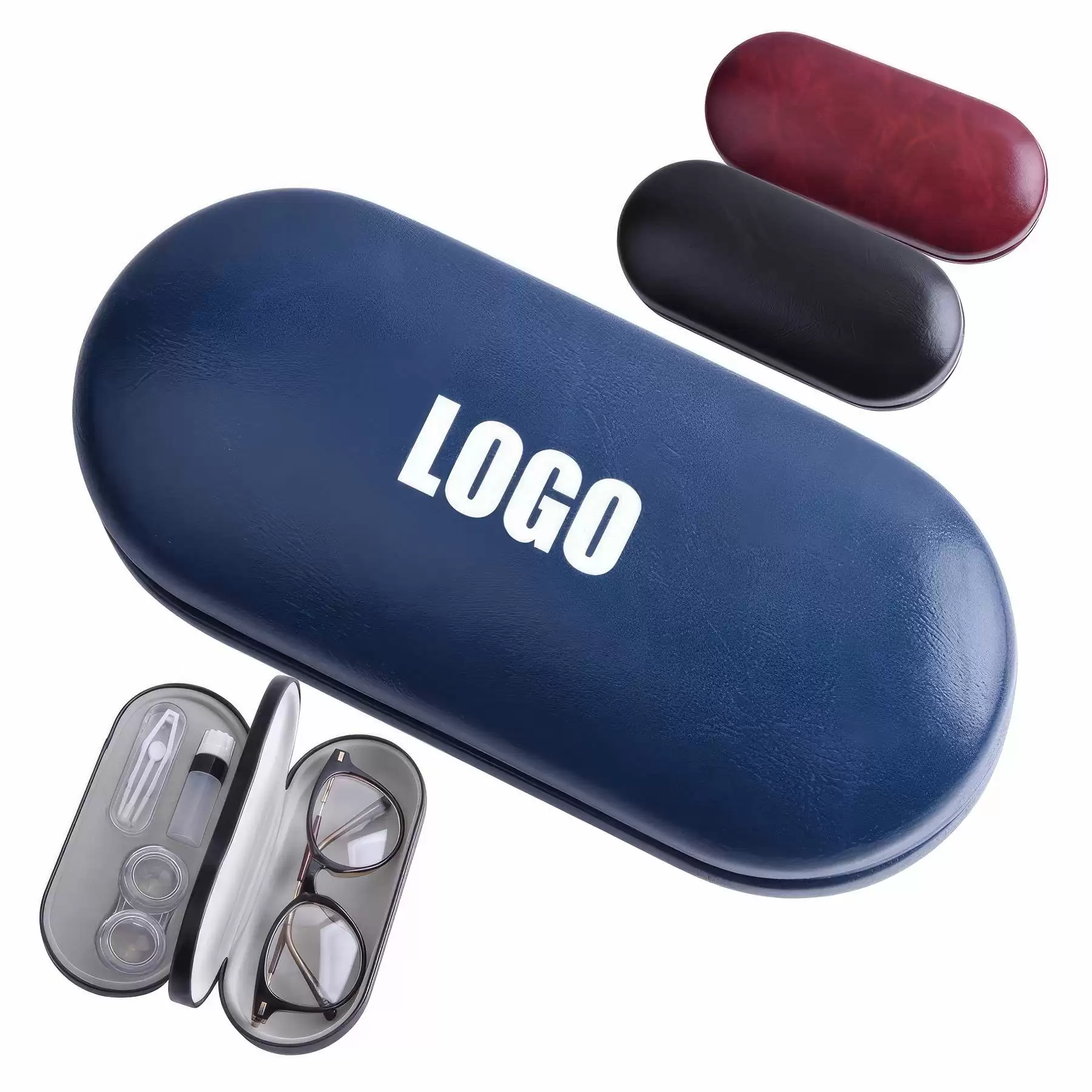 Custom 2 In 1 Contact Lens and Eyeglasses Case