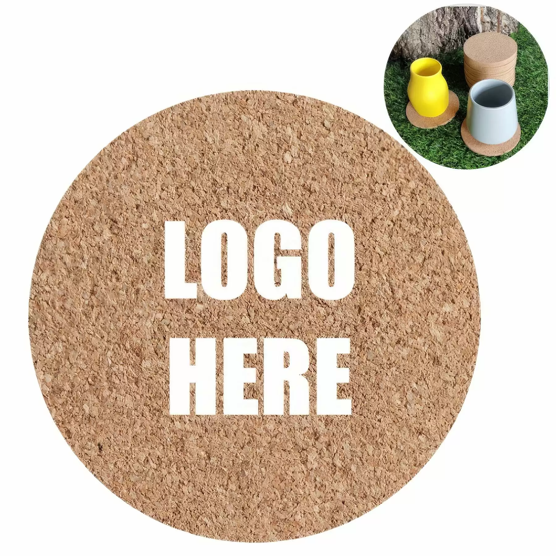 Custom Cork Coaster: 100 mm x 100 mm x 3 mm