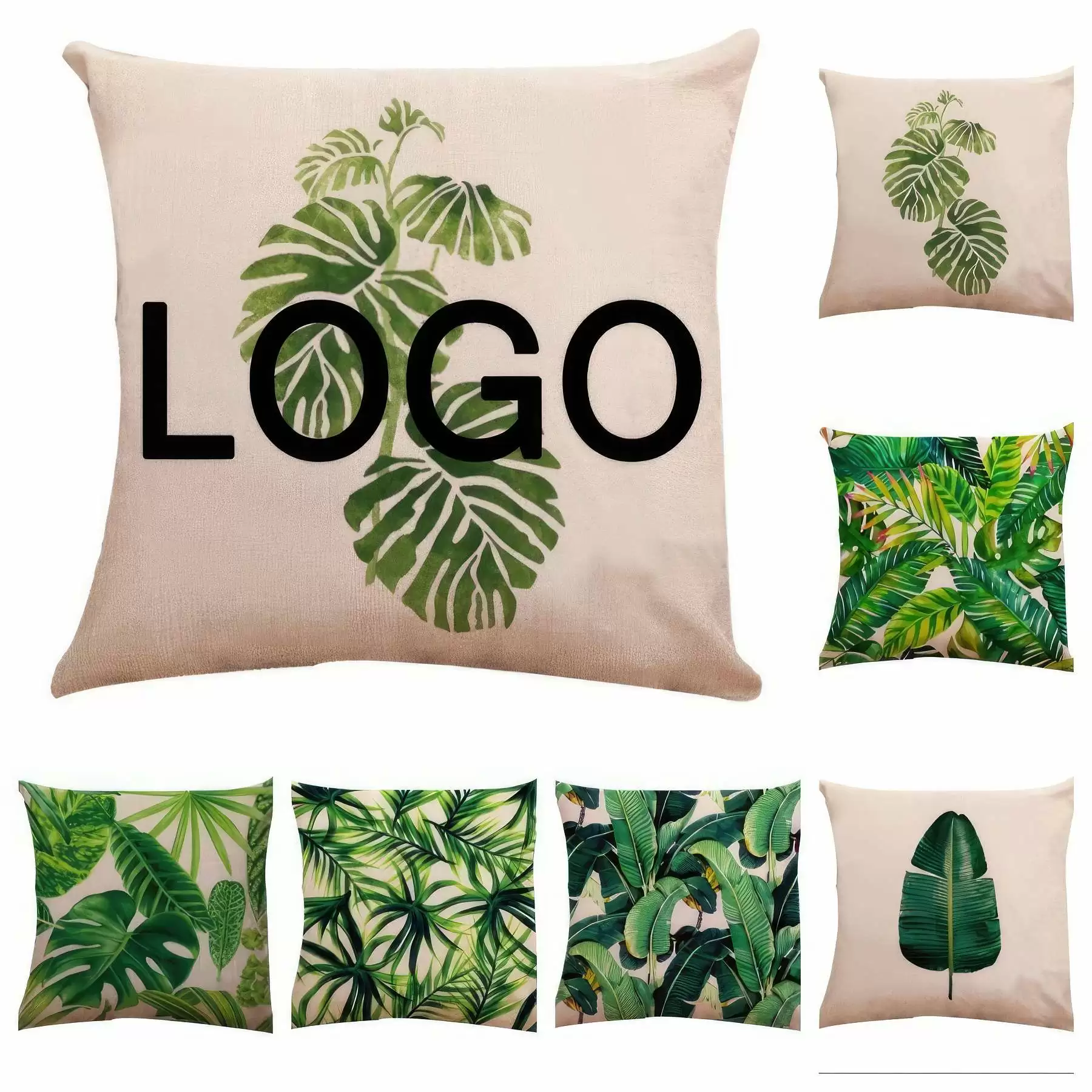Custom Plant Pattern Pillowcases & Home Sofa Decoration