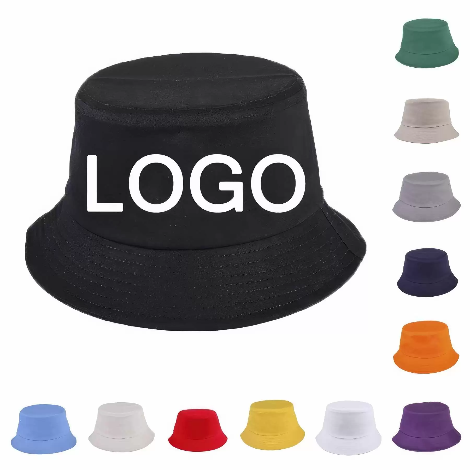 Custom Outdoor Cotton Bucket Hat & Promo Travel Fishing Cap