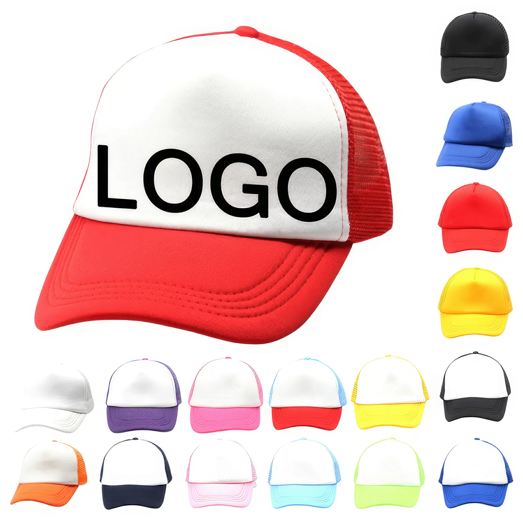 Custom Kids Mesh Back Baseball Cap & Children Trucker Hat