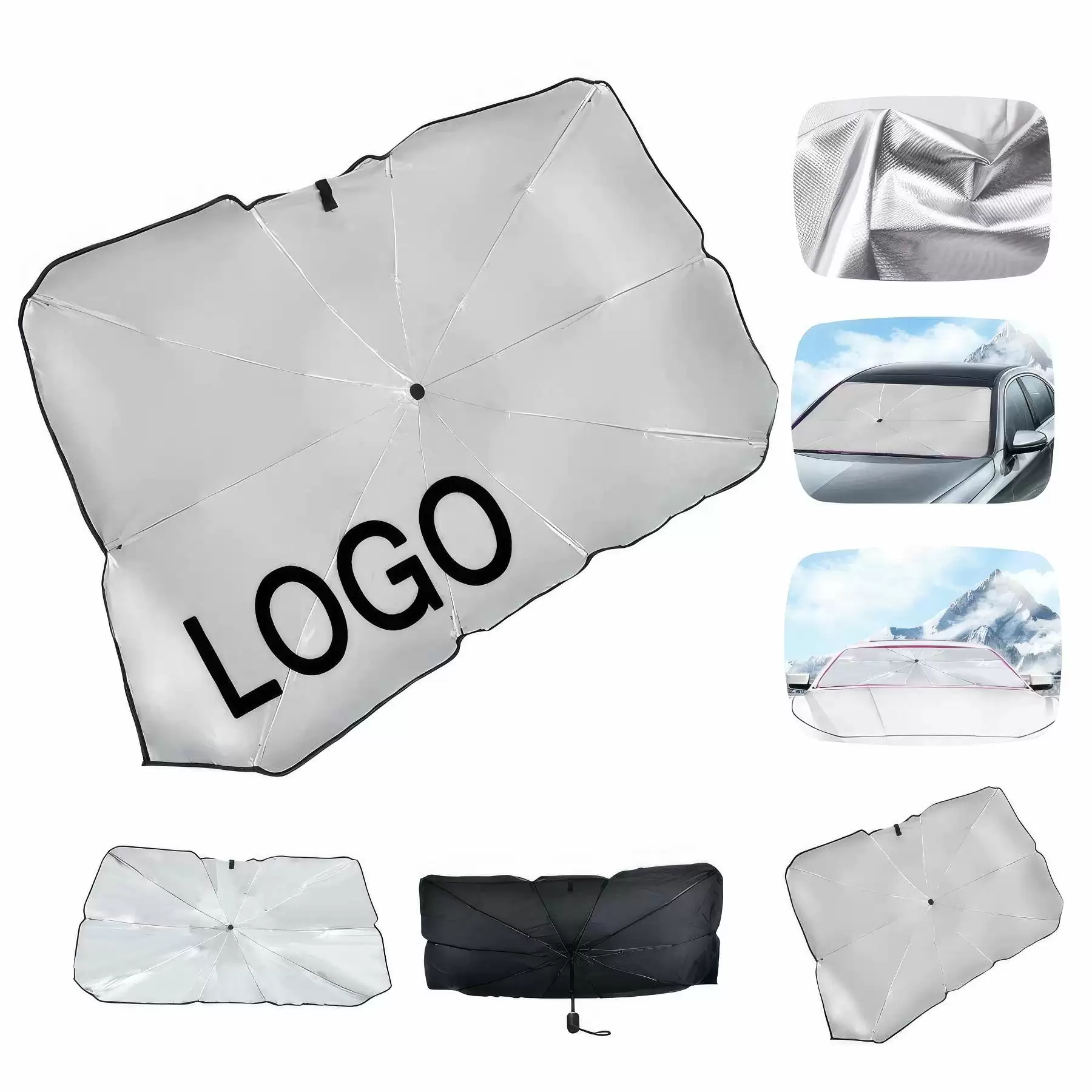 Custom Gift Automotive Car Sun Shade Foldable Umbrella